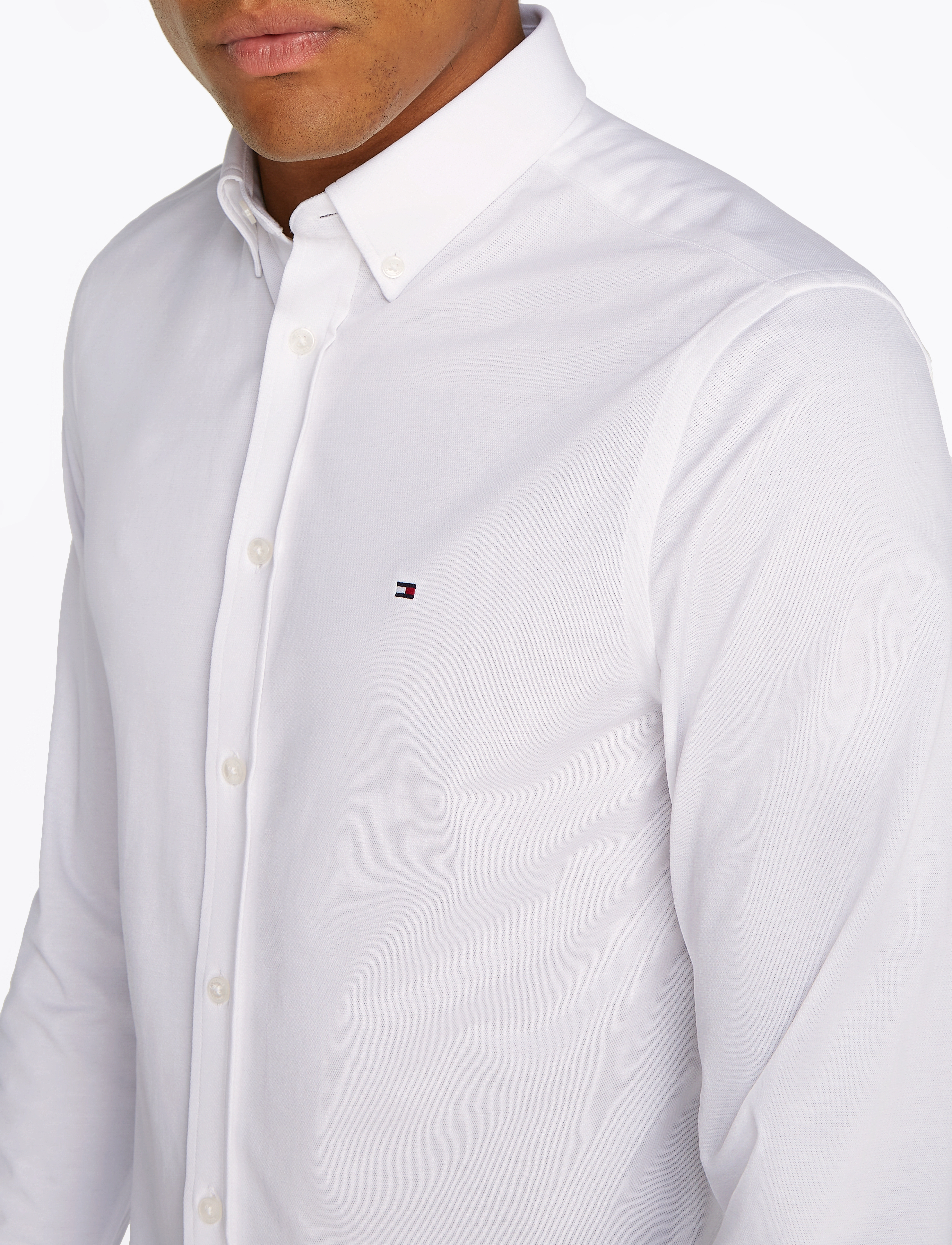 Tommy Hilfiger - PERFORMANCE TWO TONE SF SHIRT - th optic white - 4