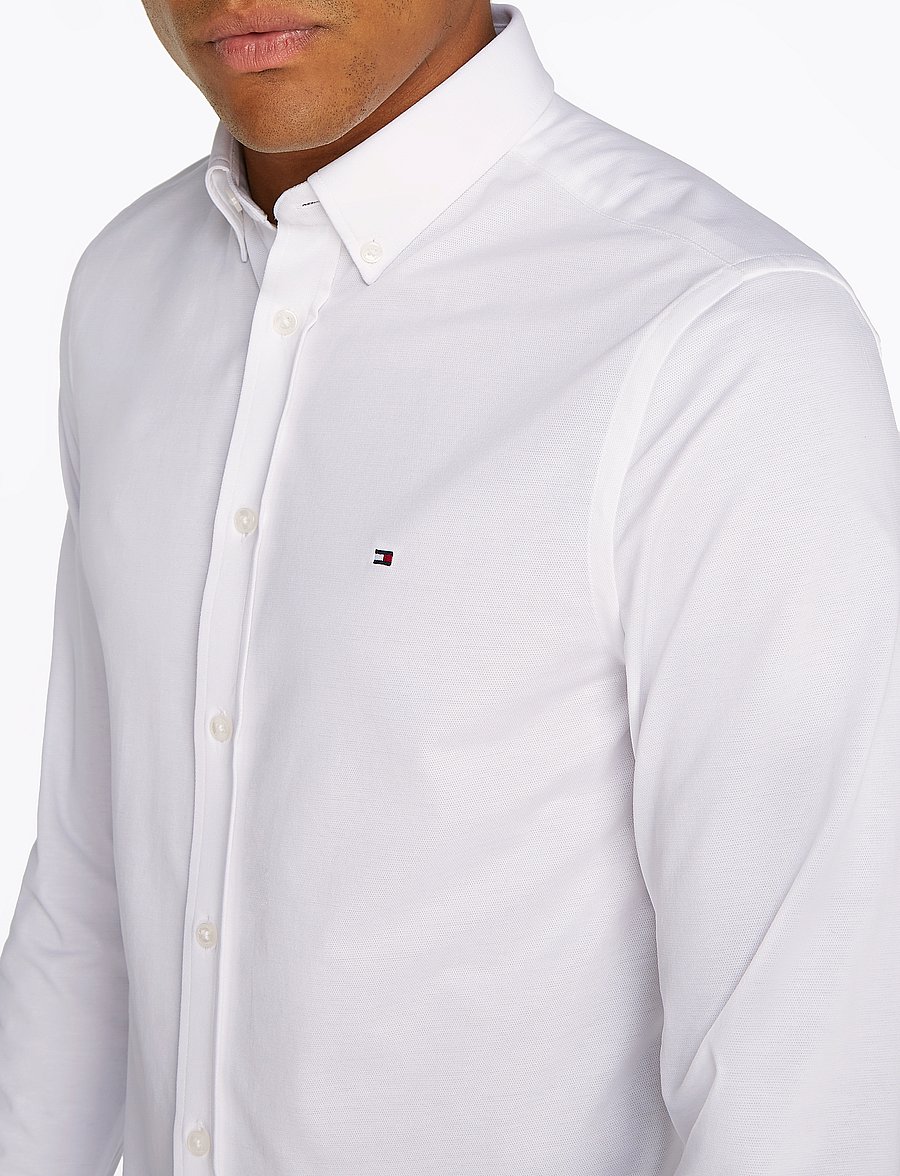 Tommy Hilfiger - PERFORMANCE TWO TONE SF SHIRT - vabaajasärgid - th optic white - 4