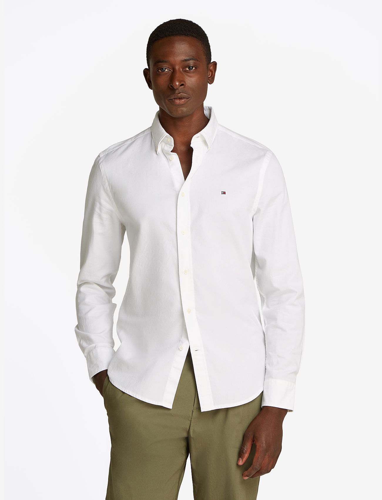 Tommy Hilfiger - FLEX DOBBY SF SHIRT - th optic white - 0