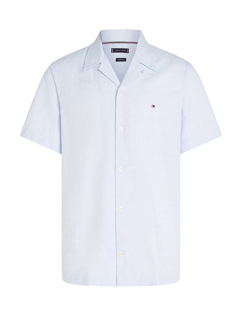 Tommy Hilfiger - COTTON LINEN DOBBY SS RF SHIRT - breezy blue - 0