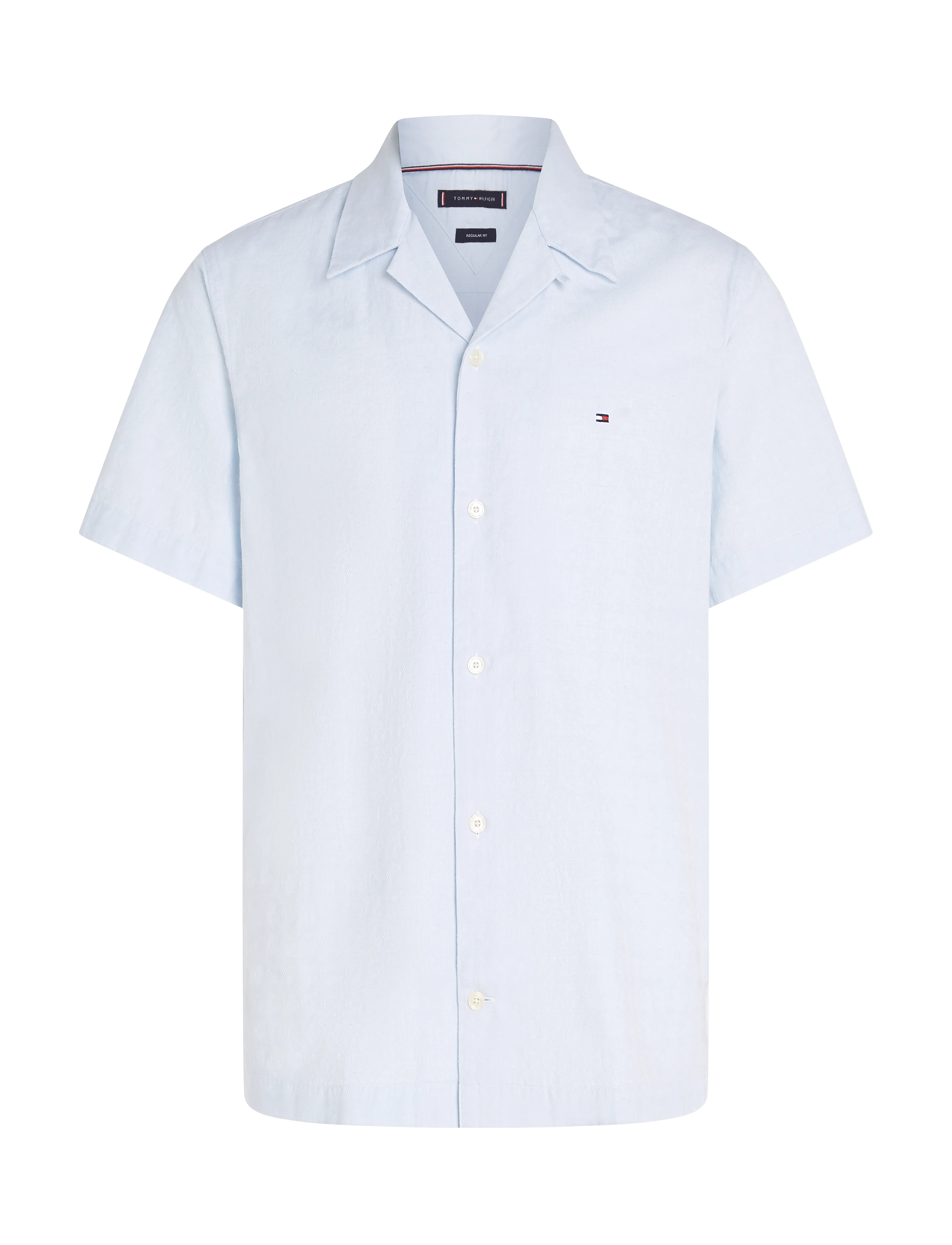 Tommy Hilfiger - COTTON LINEN DOBBY SS RF SHIRT - breezy blue - 0