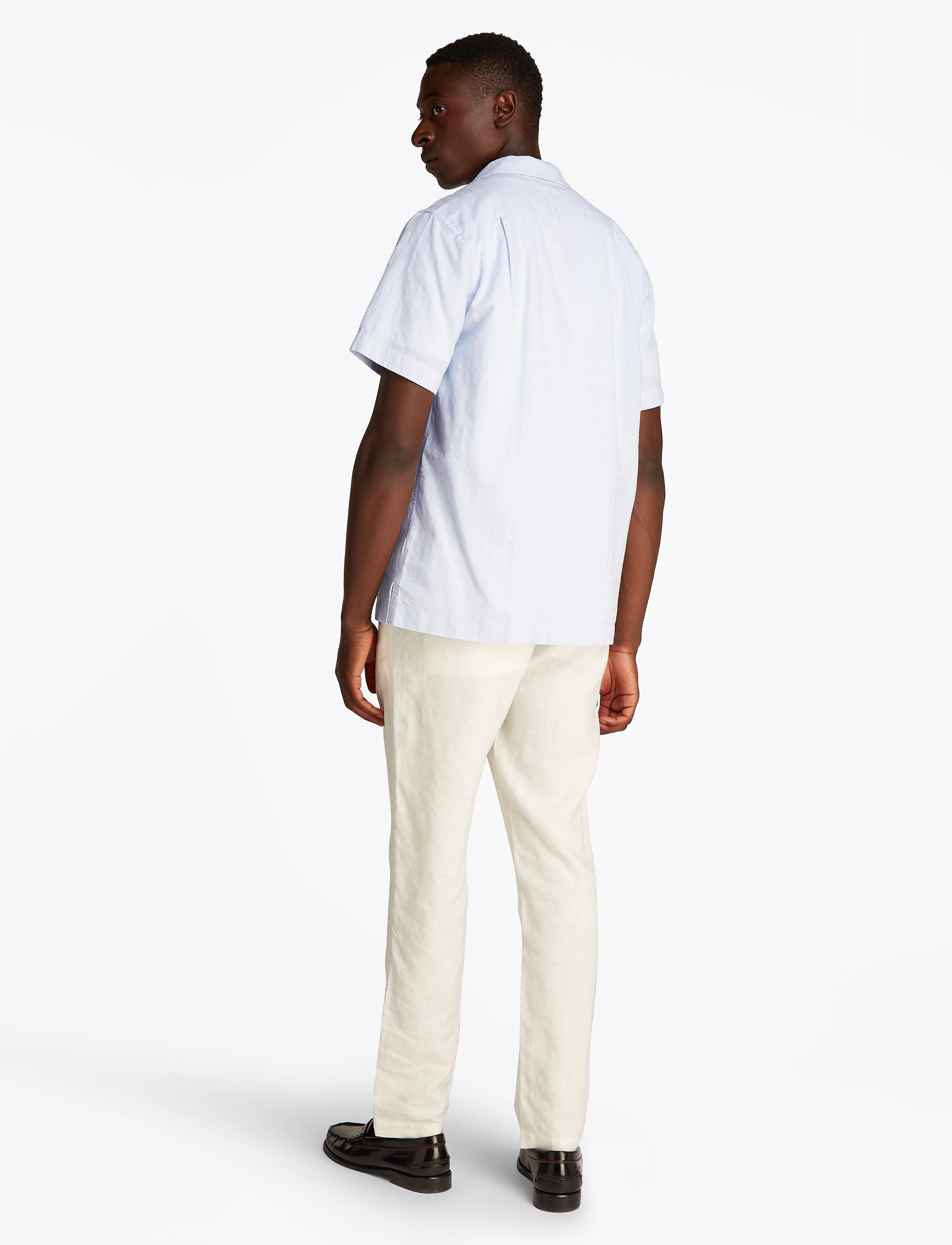 Tommy Hilfiger - COTTON LINEN DOBBY SS RF SHIRT - breezy blue - 1