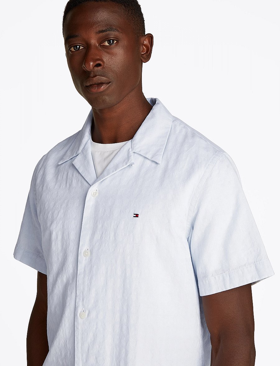 Tommy Hilfiger - COTTON LINEN DOBBY SS RF SHIRT - breezy blue - 2