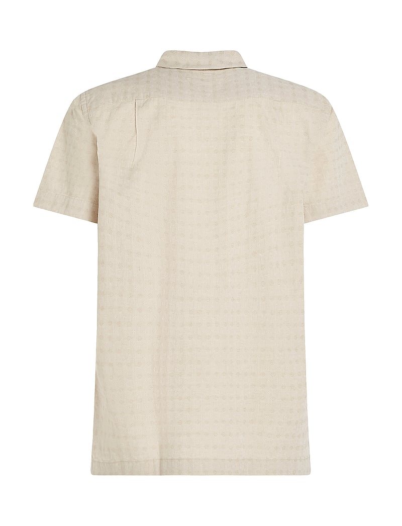Tommy Hilfiger - COTTON LINEN DOBBY SS RF SHIRT - linen shirts - ivory silk - 4