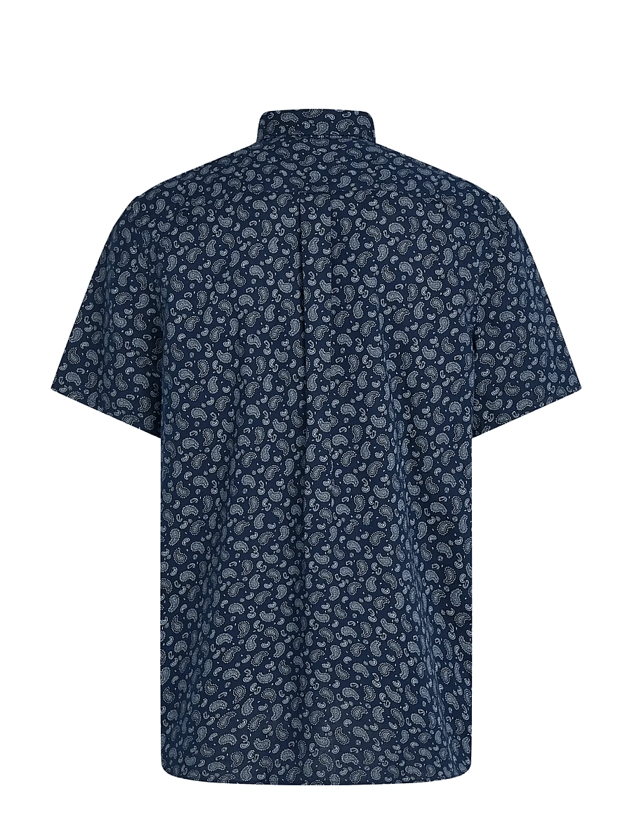 Tommy Hilfiger - COTTON LINEN PAISLEY RF SS SHIRT - kurzarmhemden - night sky - 2