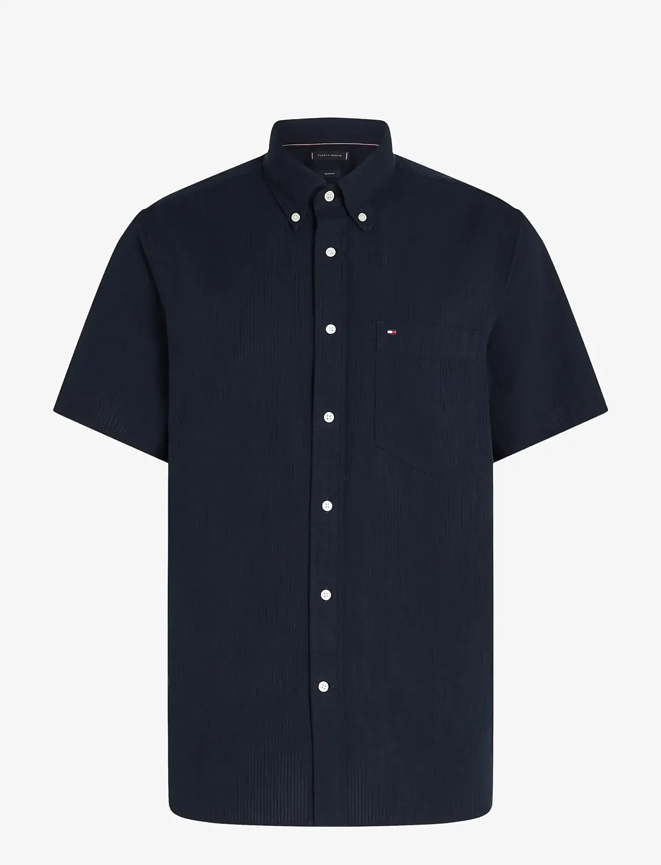 Tommy Hilfiger - SEERSUCKER SOLID SS RF  SHIRT - kurzarmhemden - desert sky - 1