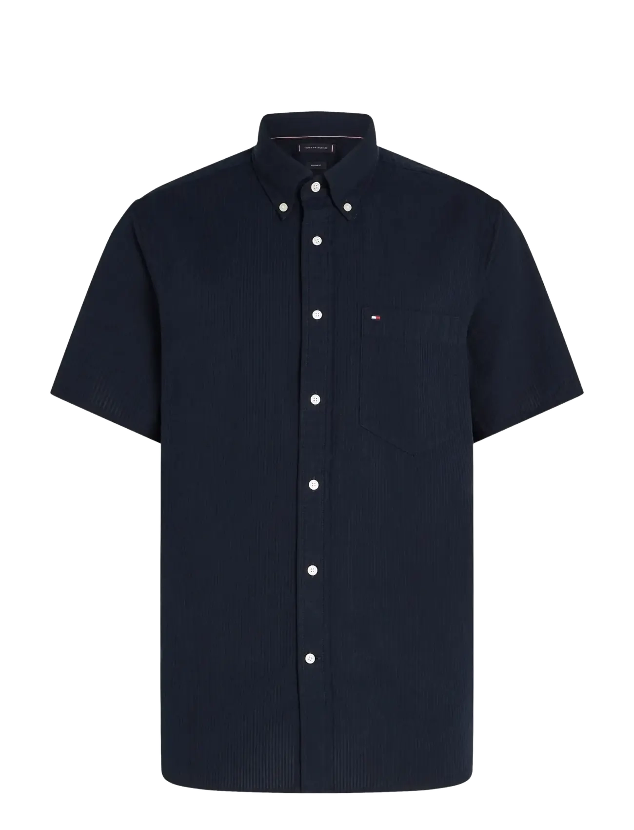Tommy Hilfiger SEERSUCKER SOLID SS RF  SHIRT - Tommy Hilfiger - DESERT SKY / navy