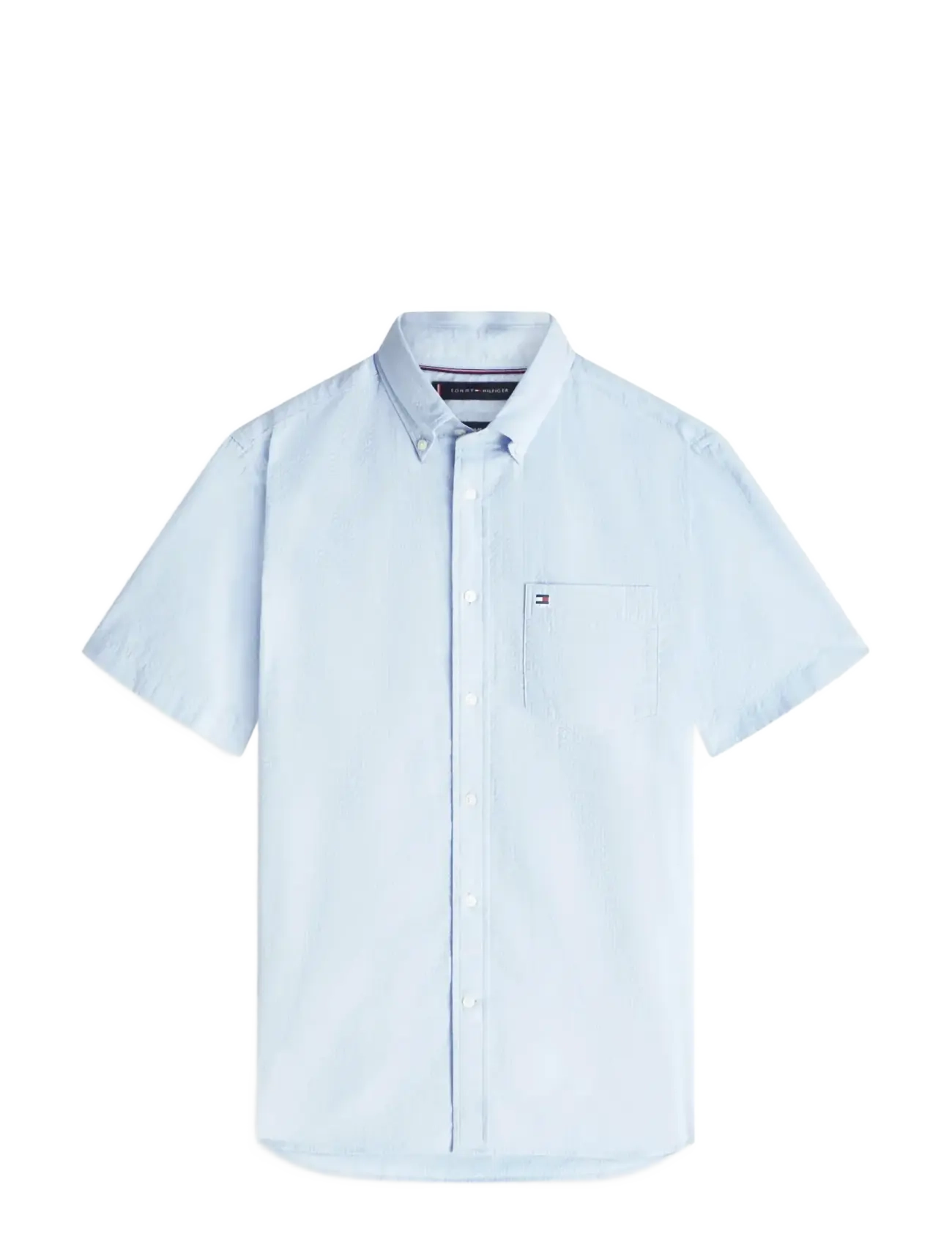Tommy Hilfiger SEERSUCKER SOLID SS RF  SHIRT - Tommy Hilfiger - SWEET BLUE / blue