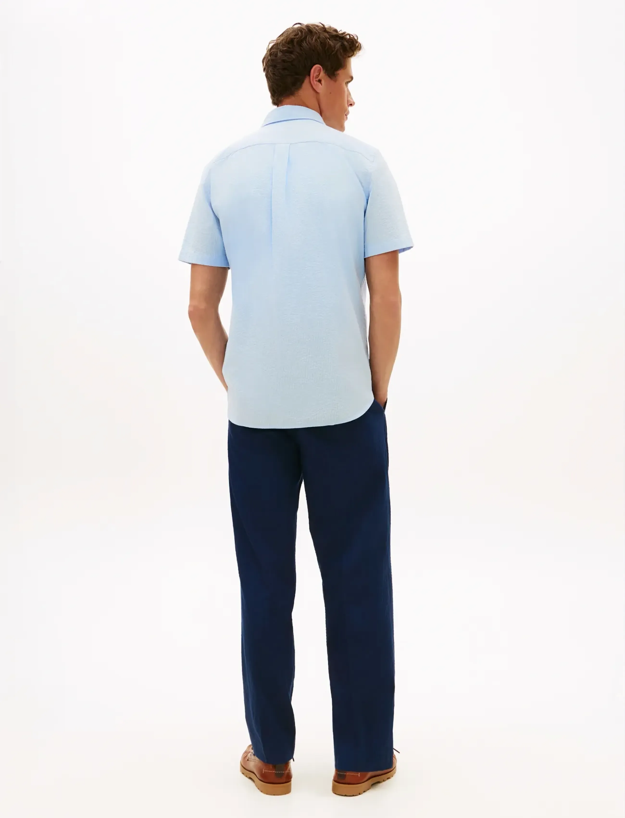 Tommy Hilfiger - SEERSUCKER SOLID SS RF  SHIRT - kurzarmhemden - sweet blue - 2