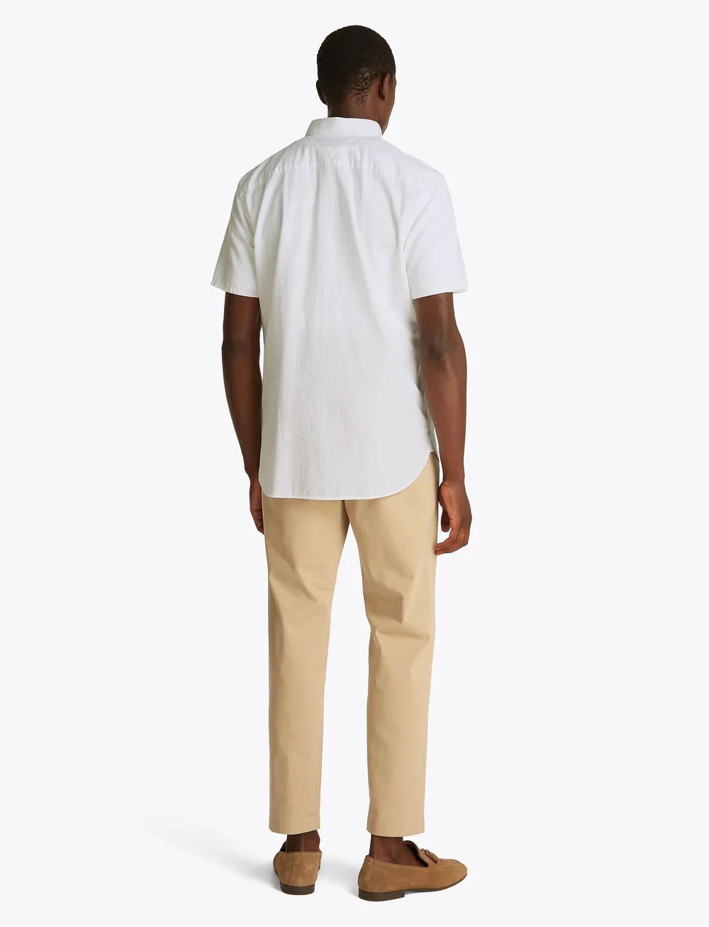 Tommy Hilfiger - SEERSUCKER SOLID SS RF SHIRT - kurzarmhemden - th optic white - 3