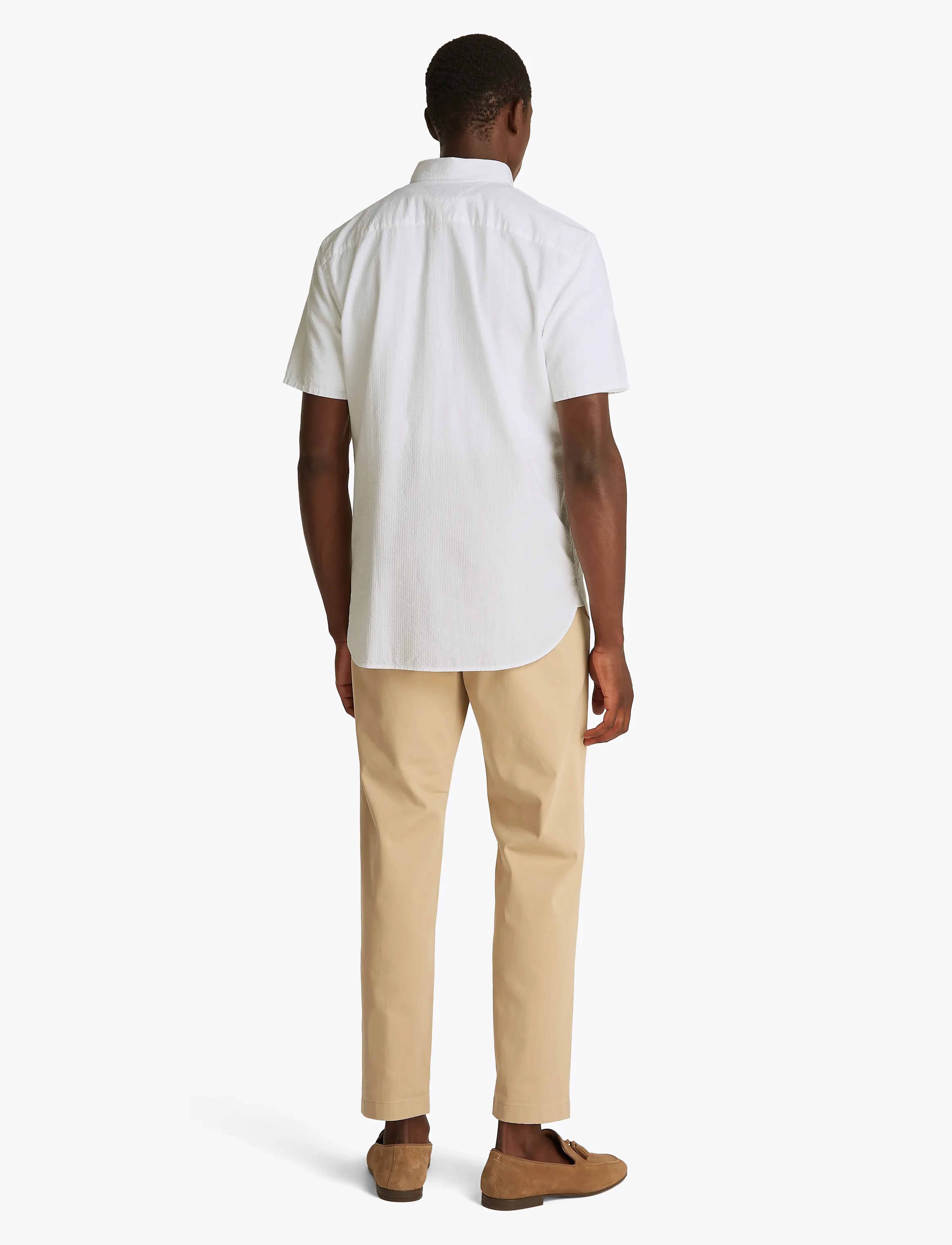 Tommy Hilfiger - SEERSUCKER SOLID SS RF  SHIRT - mehed - th optic white - 3