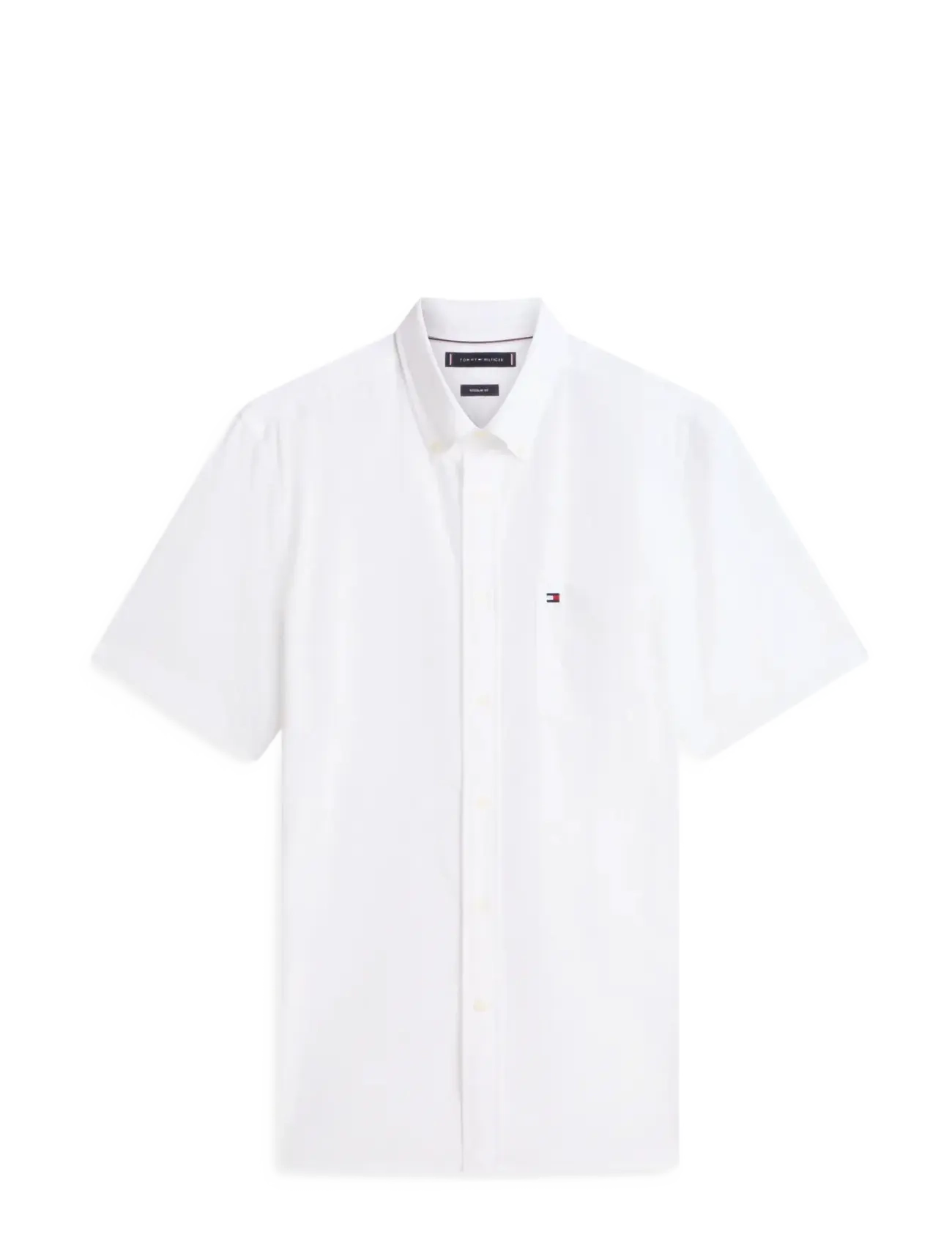 Tommy Hilfiger SEERSUCKER SOLID SS RF  SHIRT - Tommy Hilfiger - WHITE / white