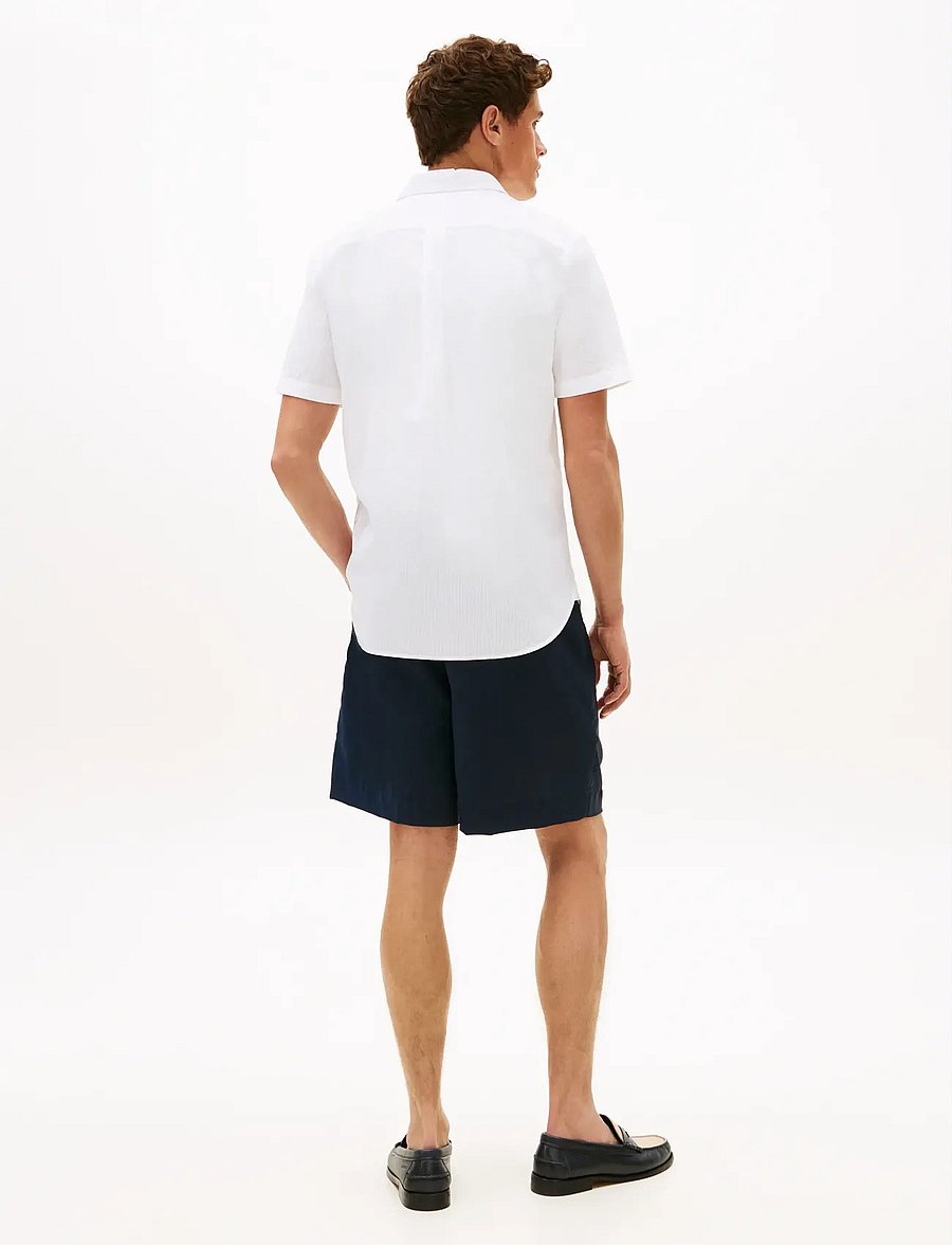 Tommy Hilfiger - SEERSUCKER SOLID SS RF SHIRT - kurzarmhemden - white - 2