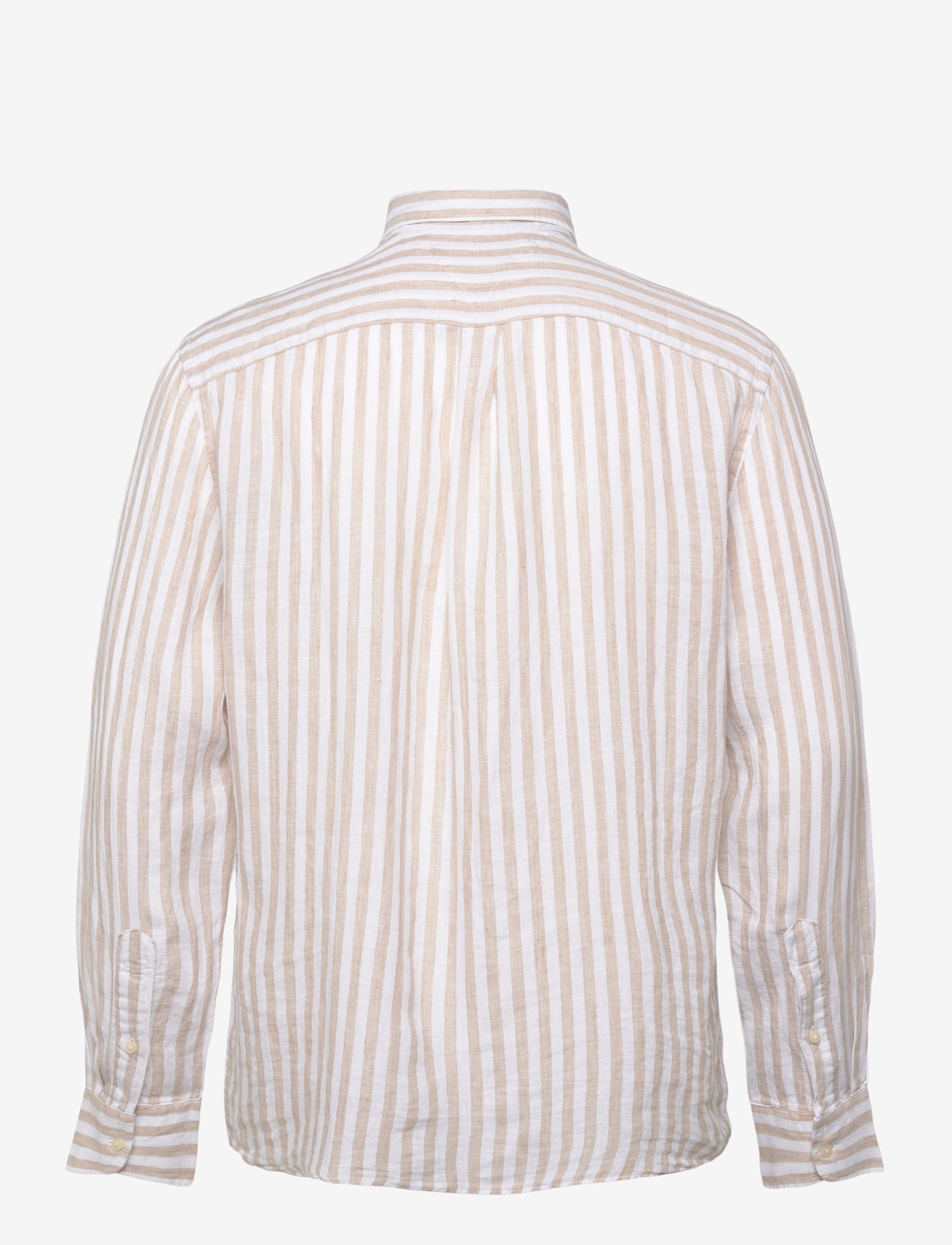 Tommy Hilfiger - LINEN ESSENTIAL STRIPE RF SHIRT - basic shirts - sandalwood / optic white - 2