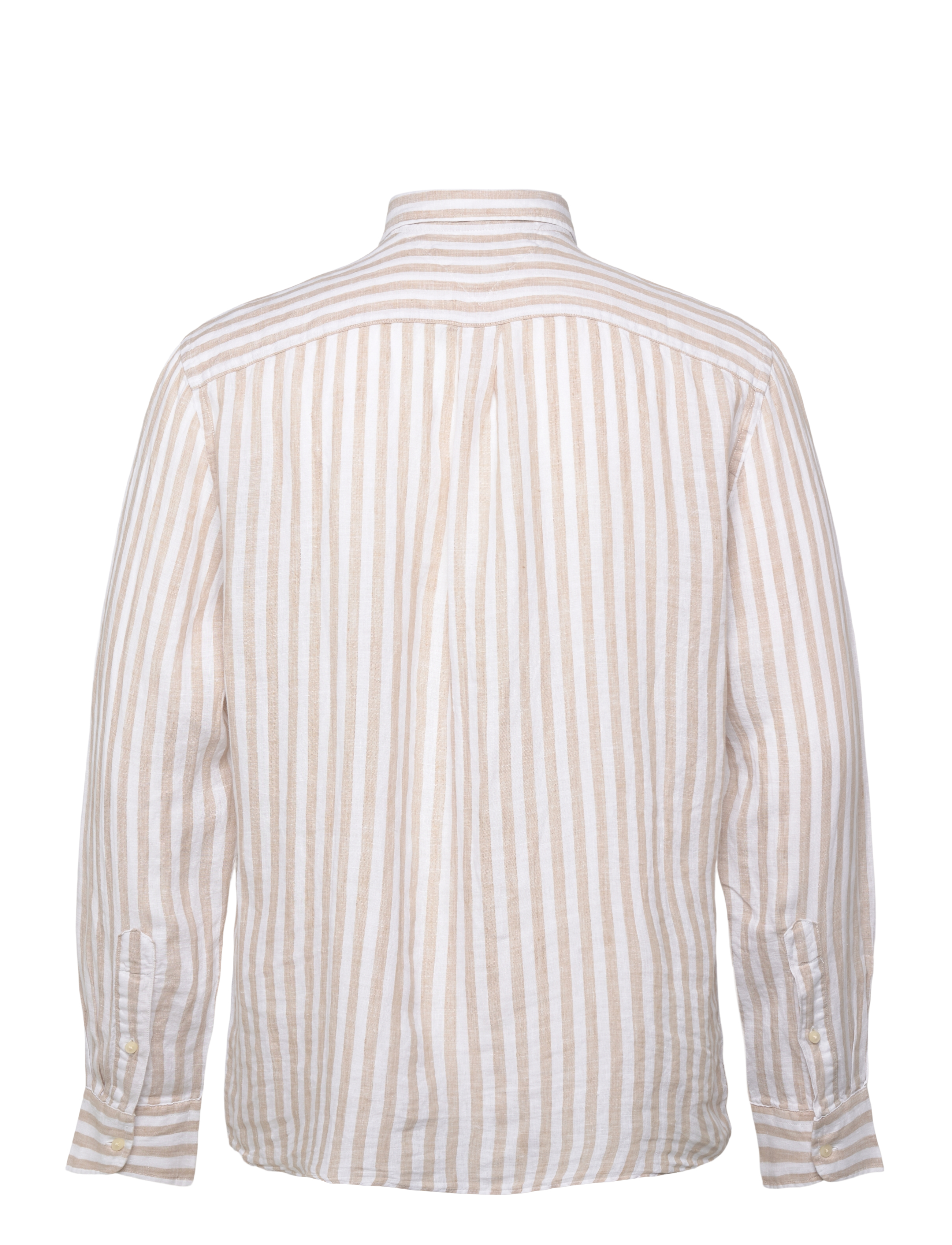 Tommy Hilfiger - LINEN ESSENTIAL STRIPE RF SHIRT - sandalwood / optic white - 2