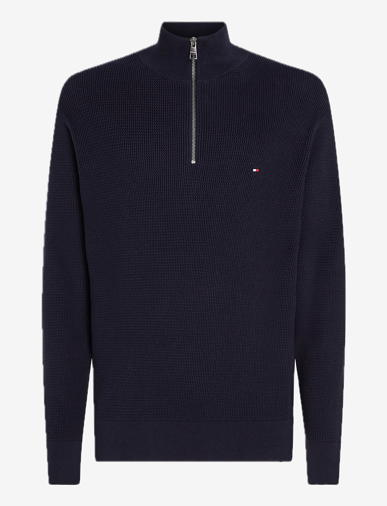 Tommy Hilfiger - RACKING STRUCTURE ZIP MOCK - desert sky - 0