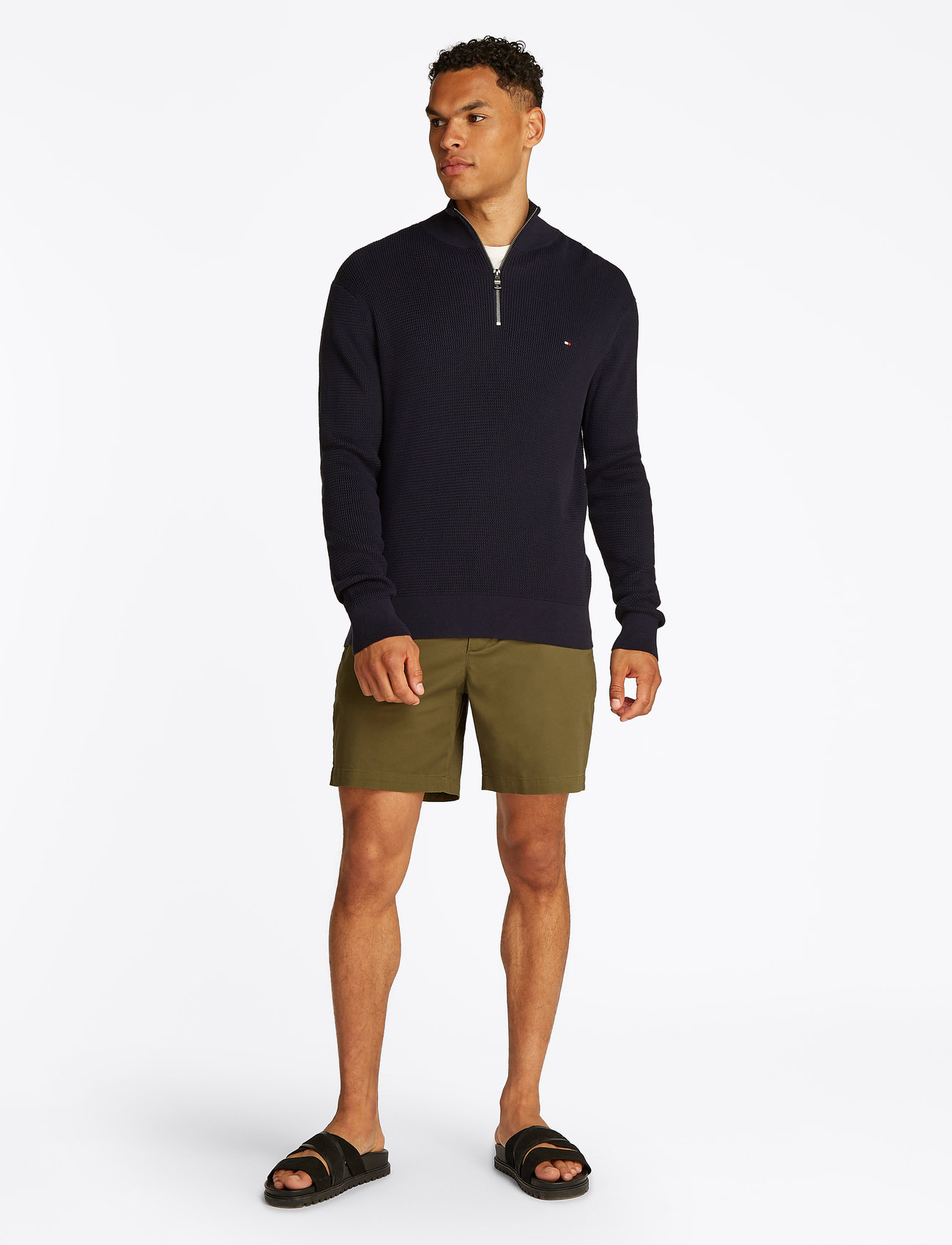 Tommy Hilfiger - RACKING STRUCTURE ZIP MOCK - desert sky - 5