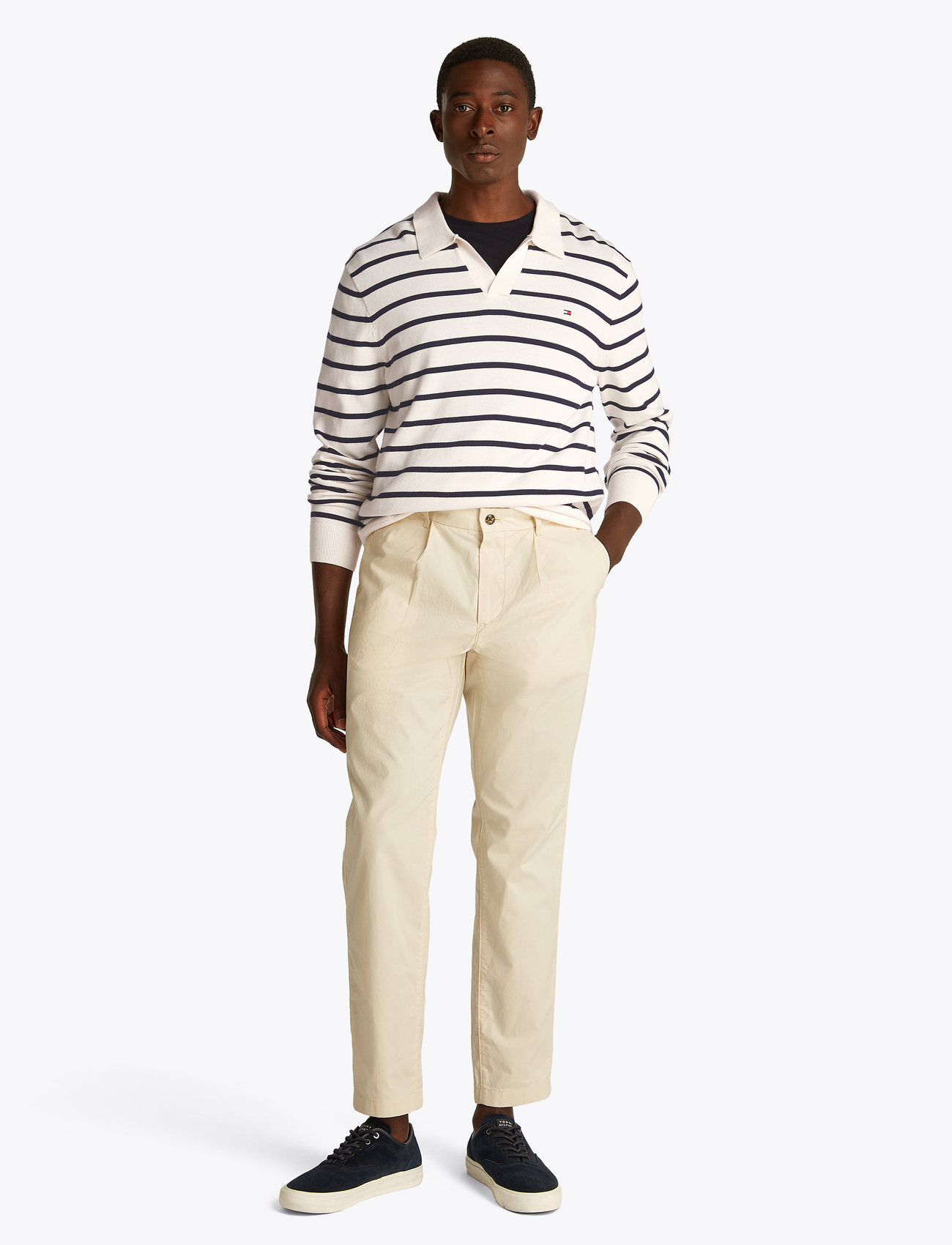 Tommy Hilfiger - ESSENTIAL COTTON LS JONNY COLLAR - ivory petal / desert sky - 4