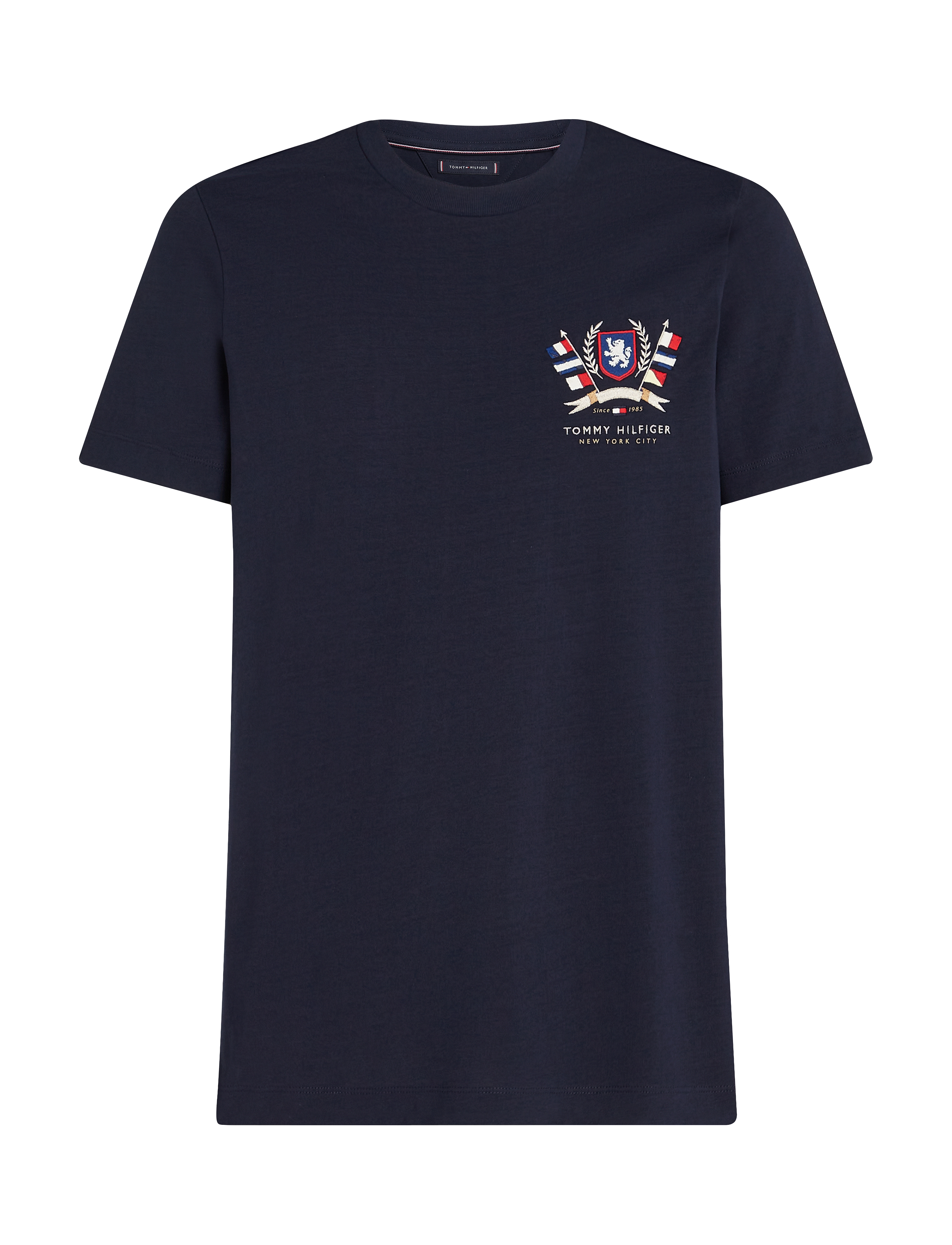 Tommy Hilfiger HILFIGER COLOUR CREST TEE - Basic T-Shirts - DESERT SKY / navy