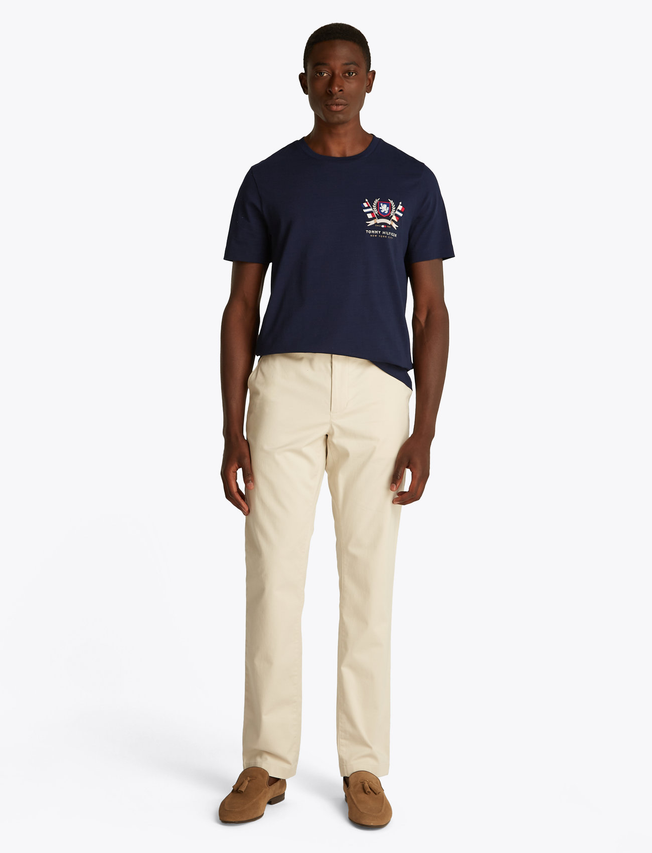 Tommy Hilfiger - HILFIGER COLOUR CREST TEE - sügisesed riided - desert sky - 5