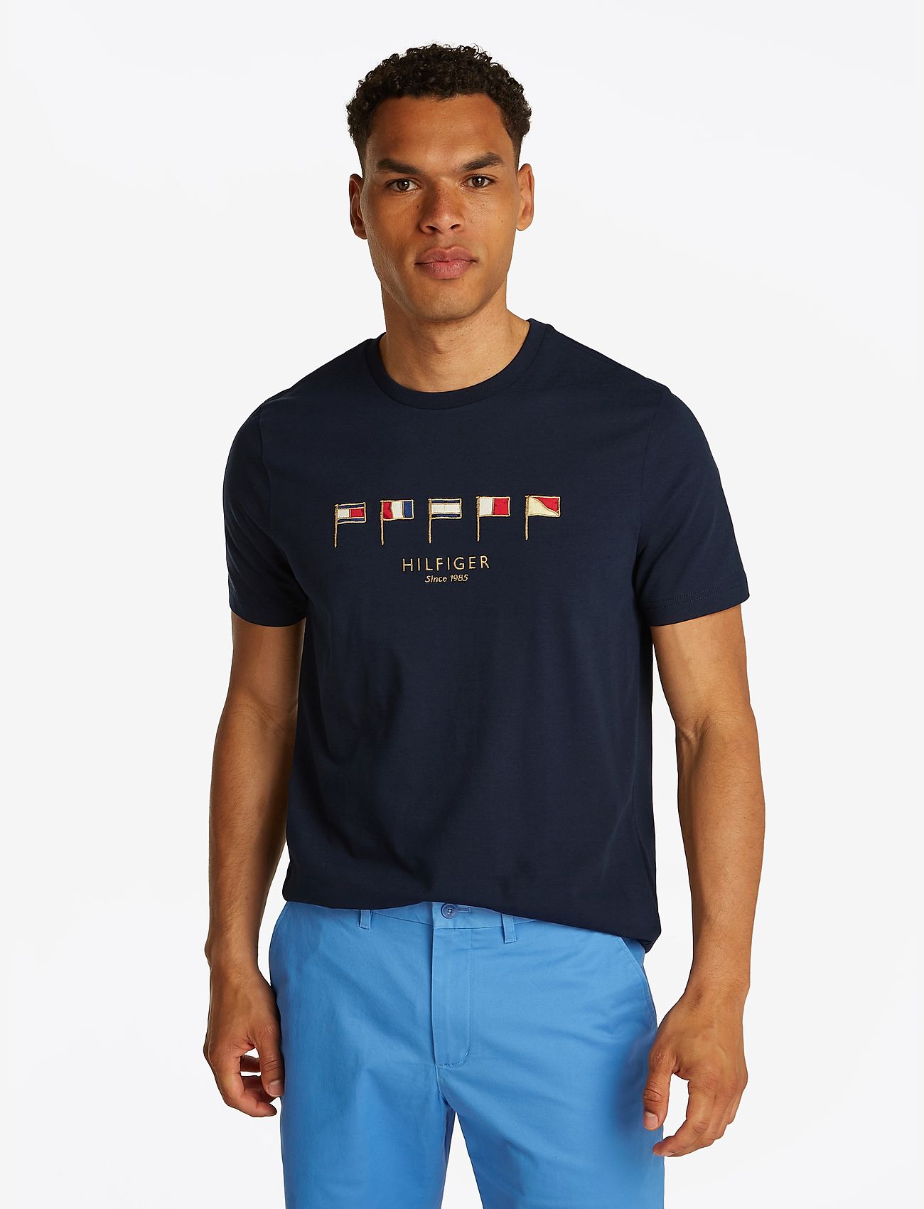 Tommy Hilfiger - HILFIGER MULTI FLAGS TEE - desert sky - 2