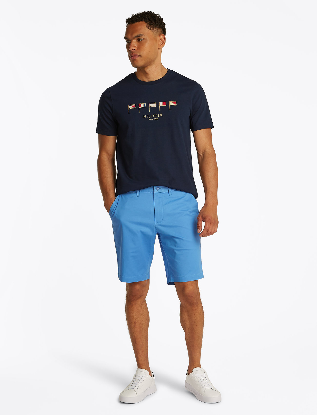 Tommy Hilfiger - HILFIGER MULTI FLAGS TEE - desert sky - 5