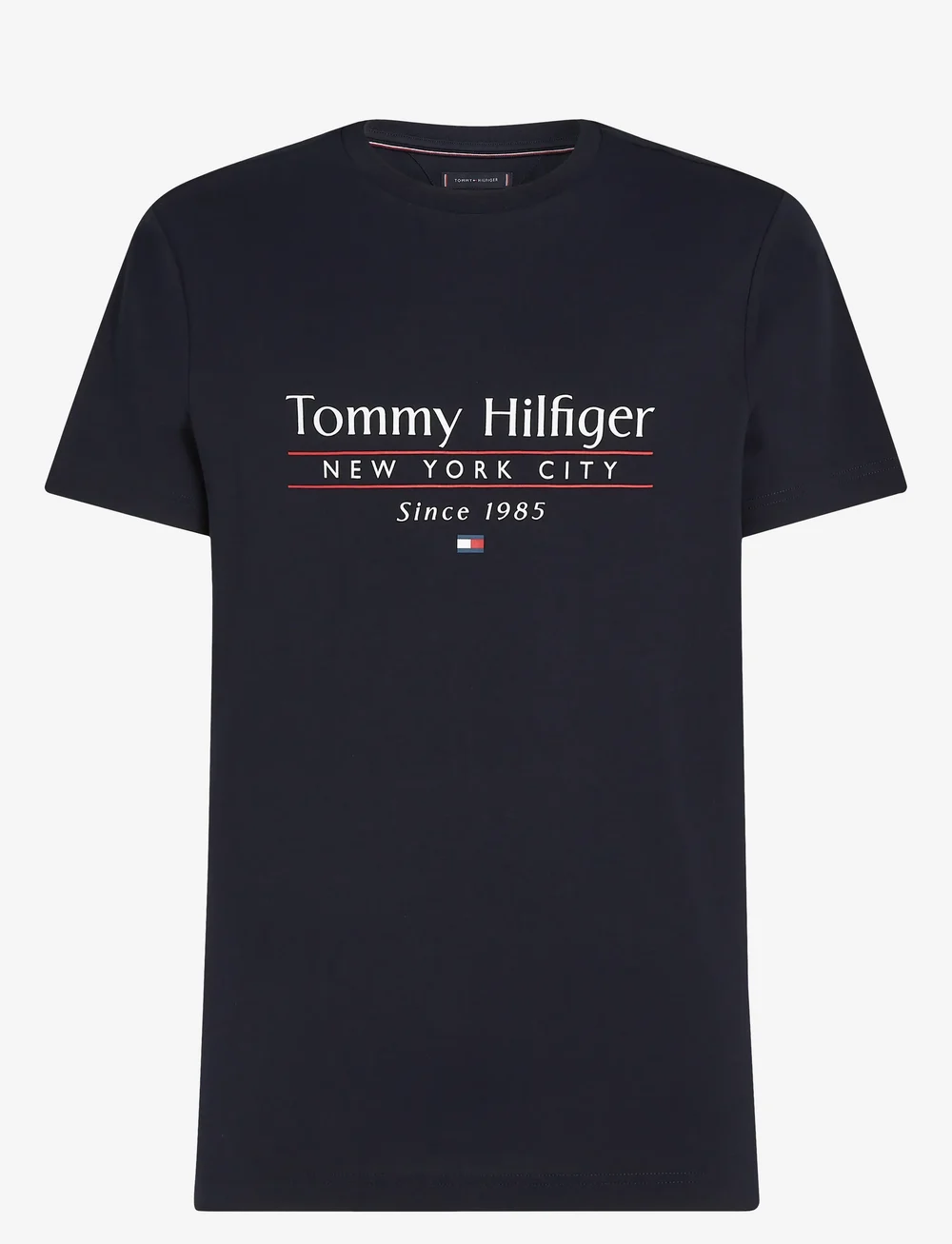 Tommy Hilfiger - HILFIGER CENTER STACK TEE - short-sleeved t-shirts - desert sky - 1