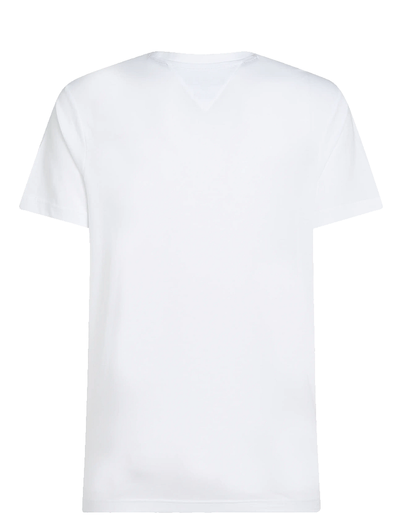 Tommy Hilfiger - HILFIGER CENTER STACK TEE - kortærmede t-shirts - white - 2