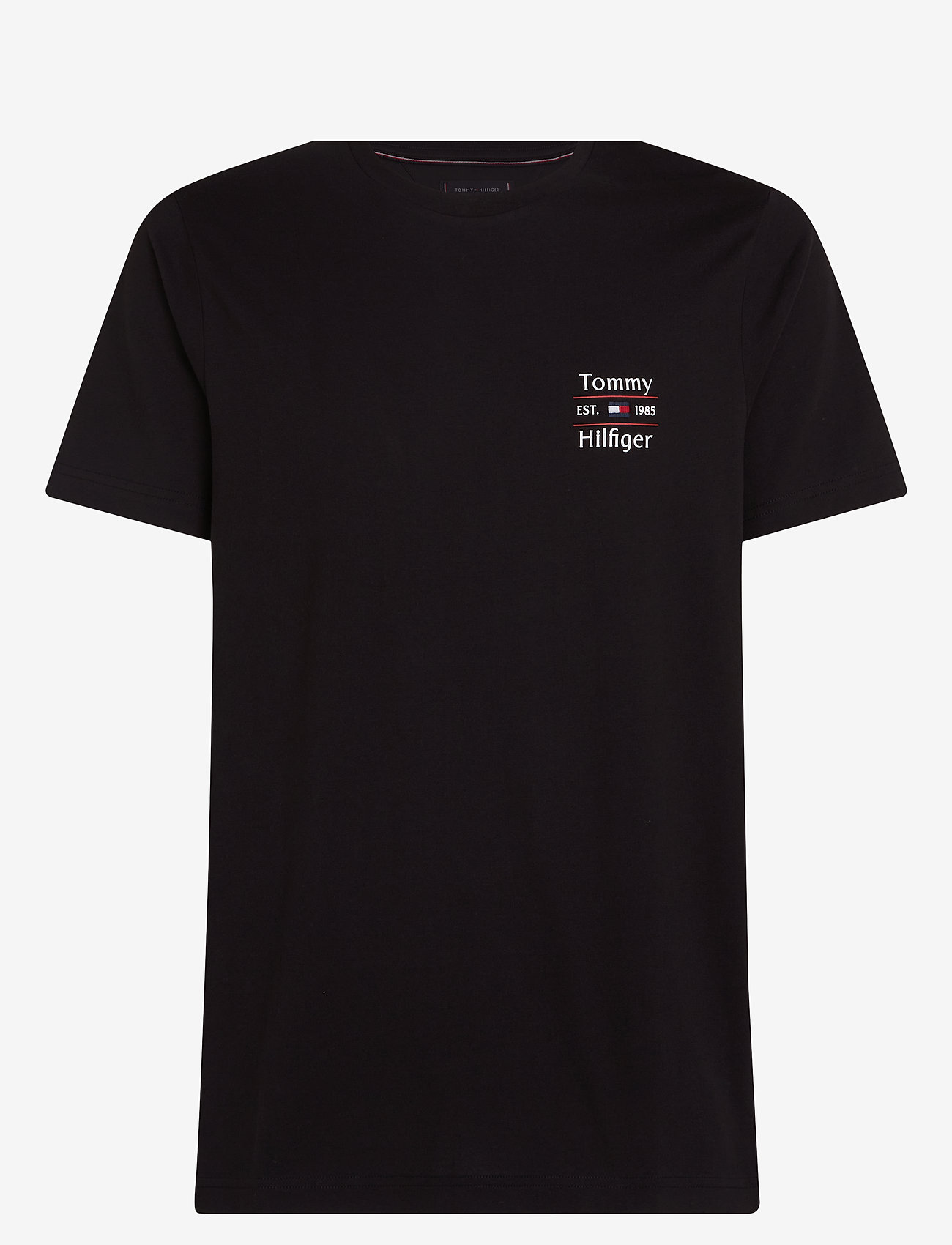 Tommy Hilfiger - HILFIGER STACK TEE - herbstliche kleidung - black - 0