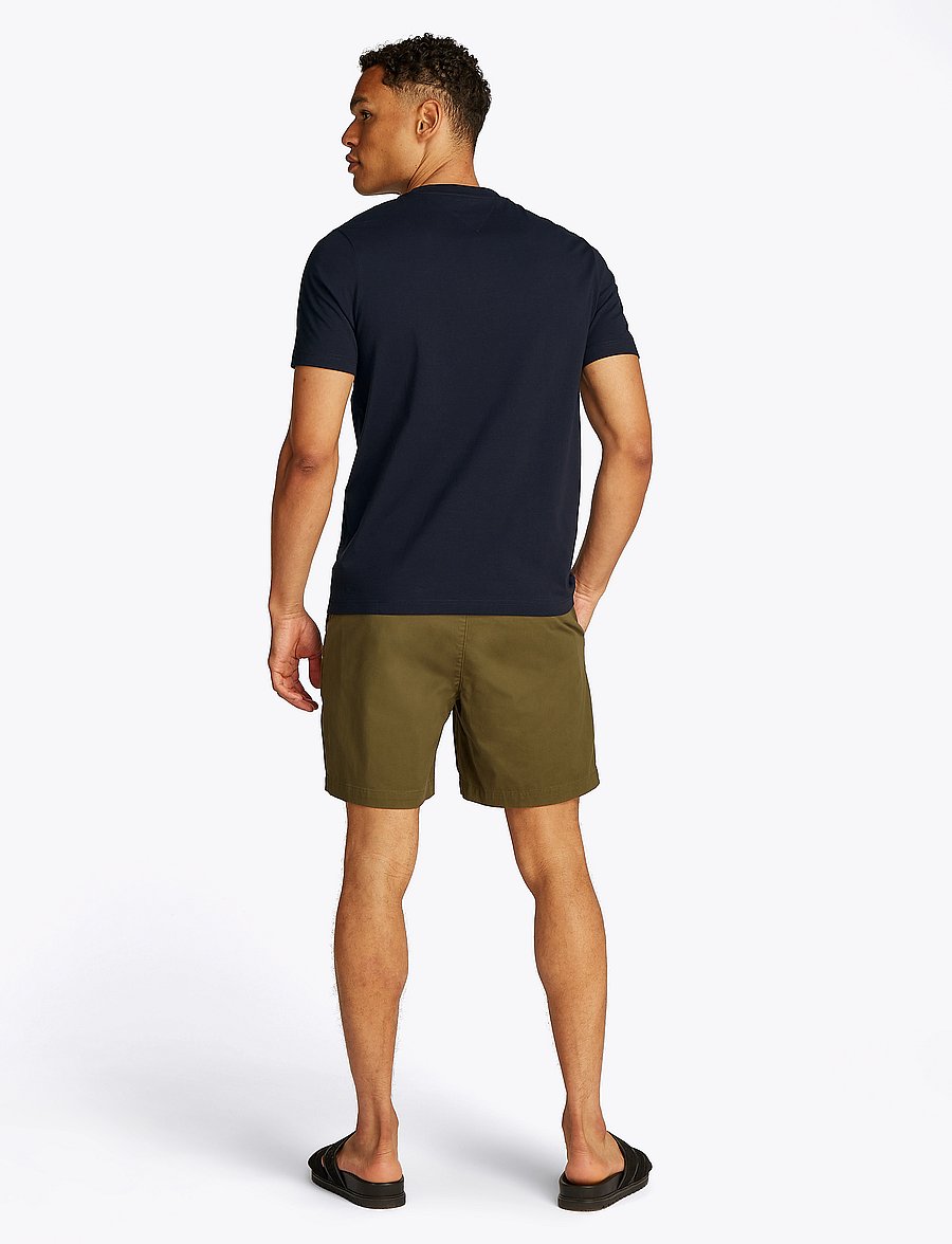 Tommy Hilfiger - HILFIGER STACK TEE - kortärmade t-shirts - desert sky - 2