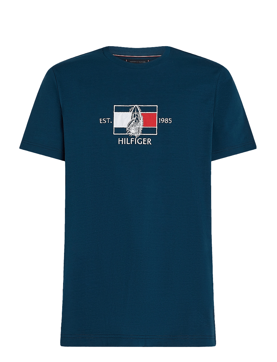 Tommy Hilfiger - HILFIGER FLAG SAILING TEE - night sky - 1