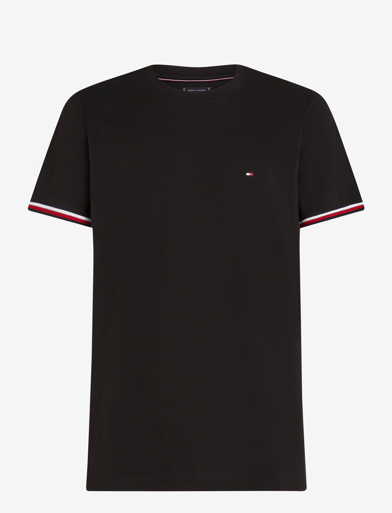 Tommy Hilfiger - GLOBAL STRIPE CUFF TEE - sügisesed riided - black - 0