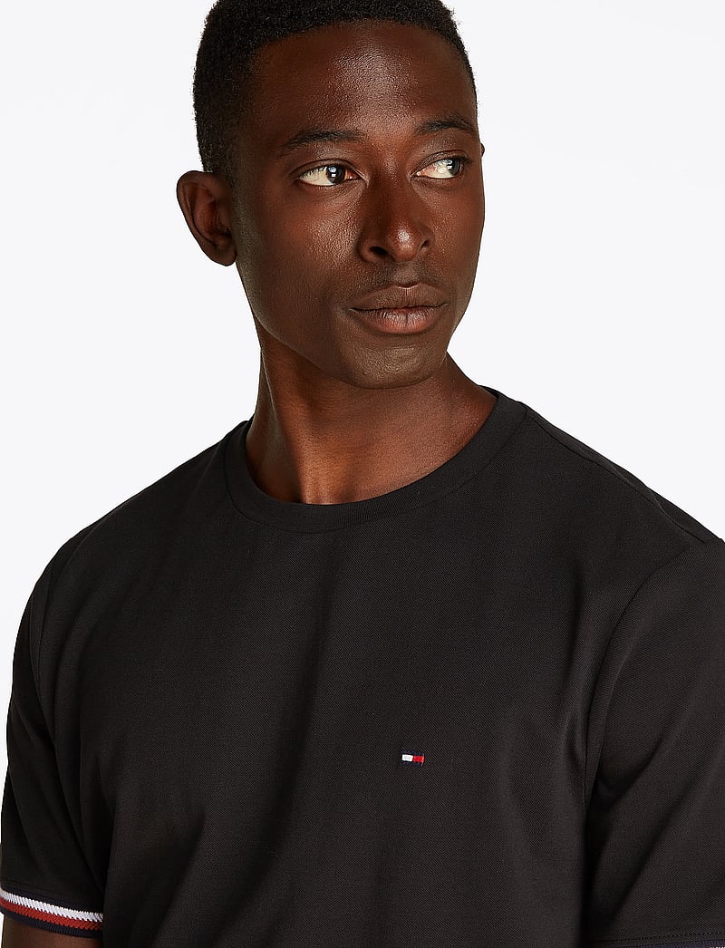 Tommy Hilfiger - GLOBAL STRIPE CUFF TEE - kurzärmelig - black - 3