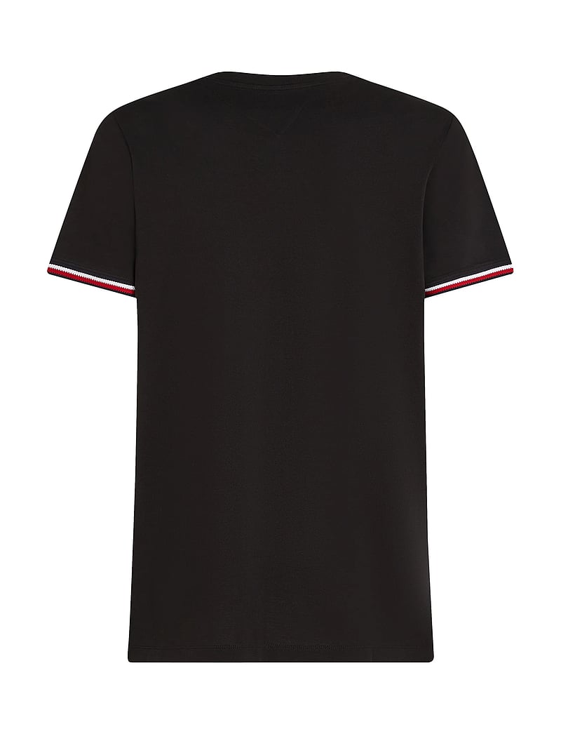 Tommy Hilfiger - GLOBAL STRIPE CUFF TEE - kurzärmelig - black - 4