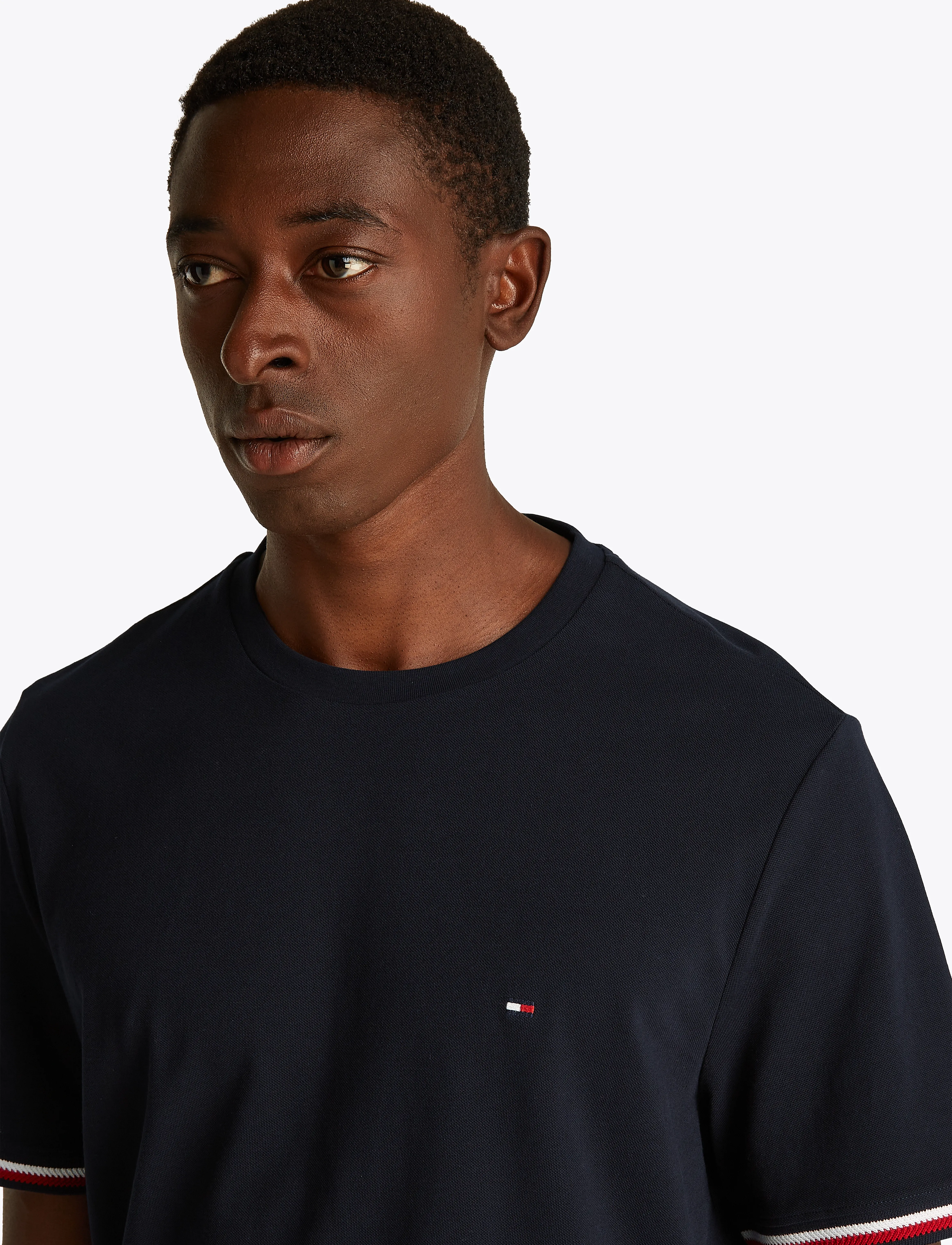 Tommy Hilfiger - GLOBAL STRIPE CUFF TEE - desert sky - 3