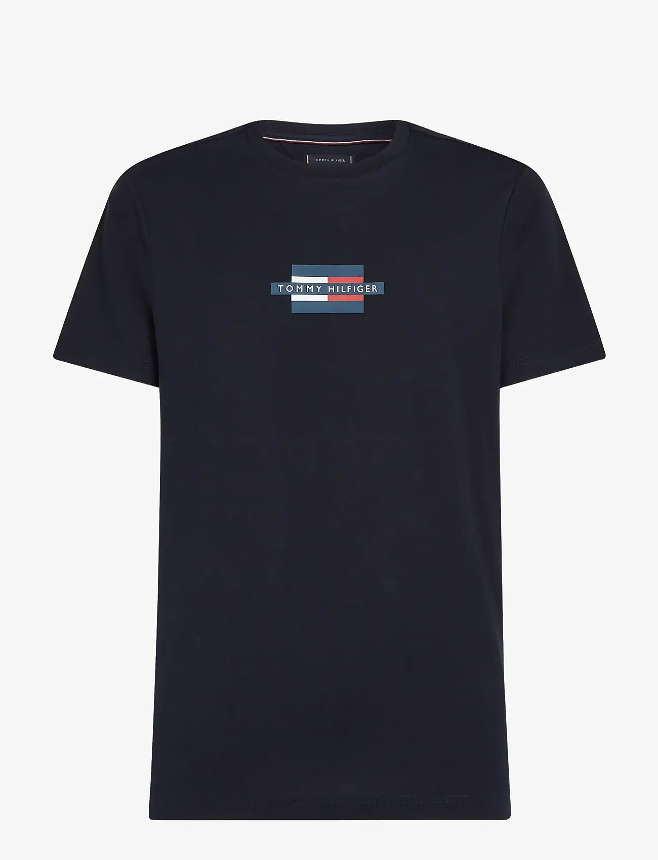 Tommy Hilfiger - FLAG BOX TEE - autumn clothing - desert sky - 0