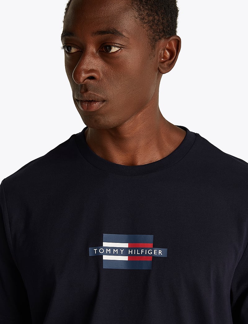 Tommy Hilfiger - FLAG BOX TEE - lyhythihaiset - desert sky - 5