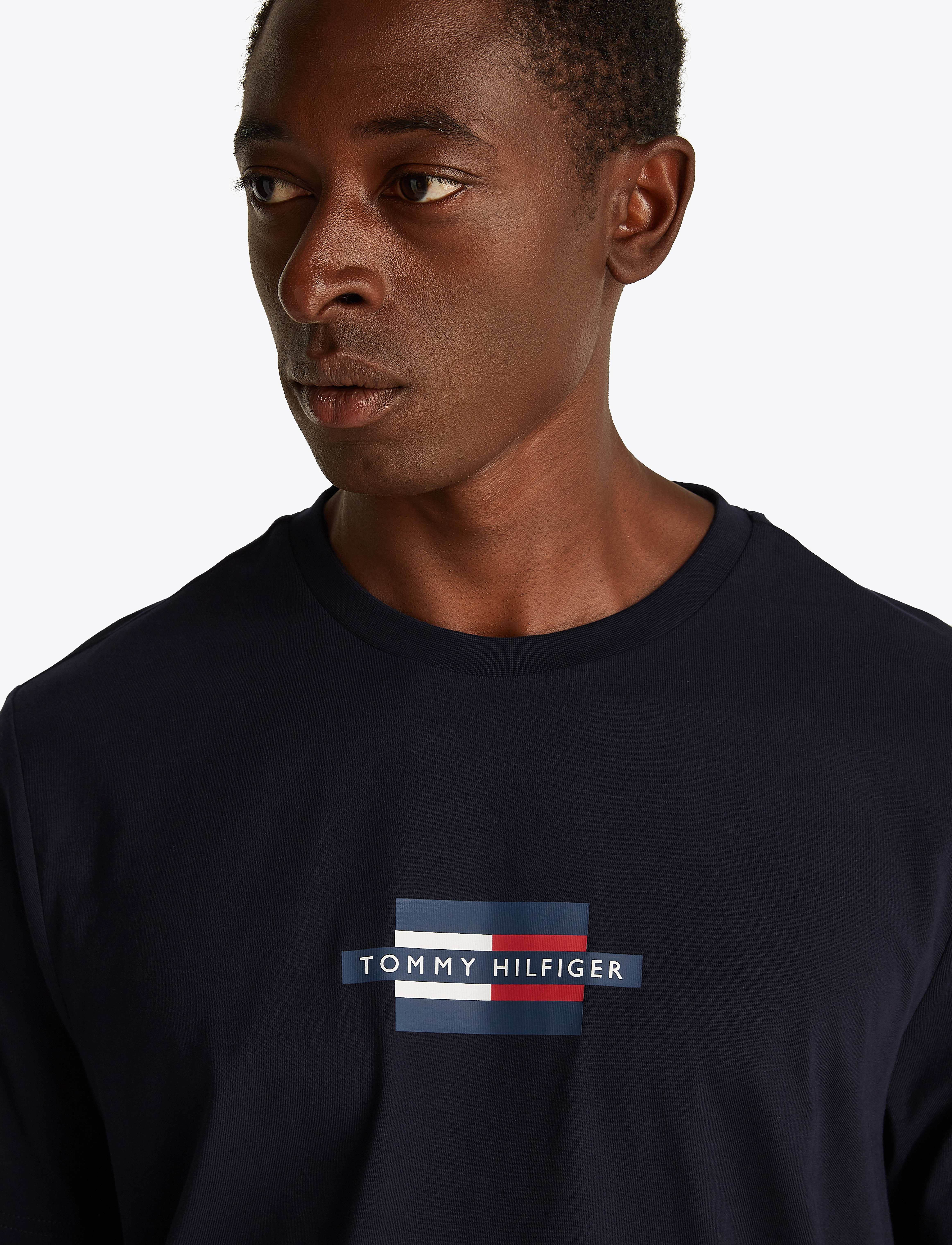Tommy Hilfiger - FLAG BOX TEE - kurzärmelig - desert sky - 5