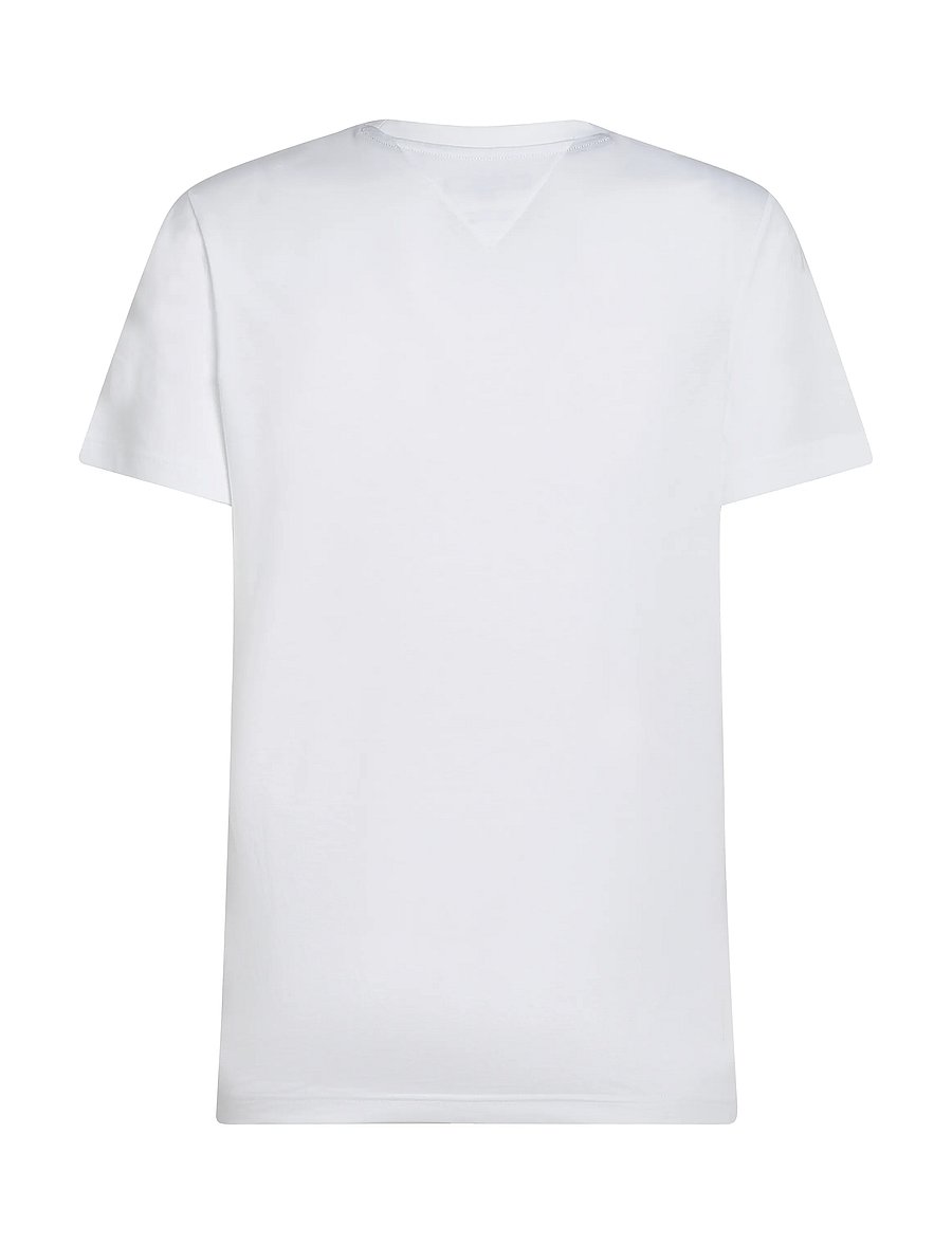 Tommy Hilfiger - FLAG BOX TEE - lühikeste varrukatega t-särgid - white - 4