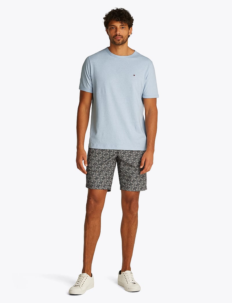 Tommy Hilfiger - COTTON LINEN TEE - kurzärmelig - breezy blue - 0