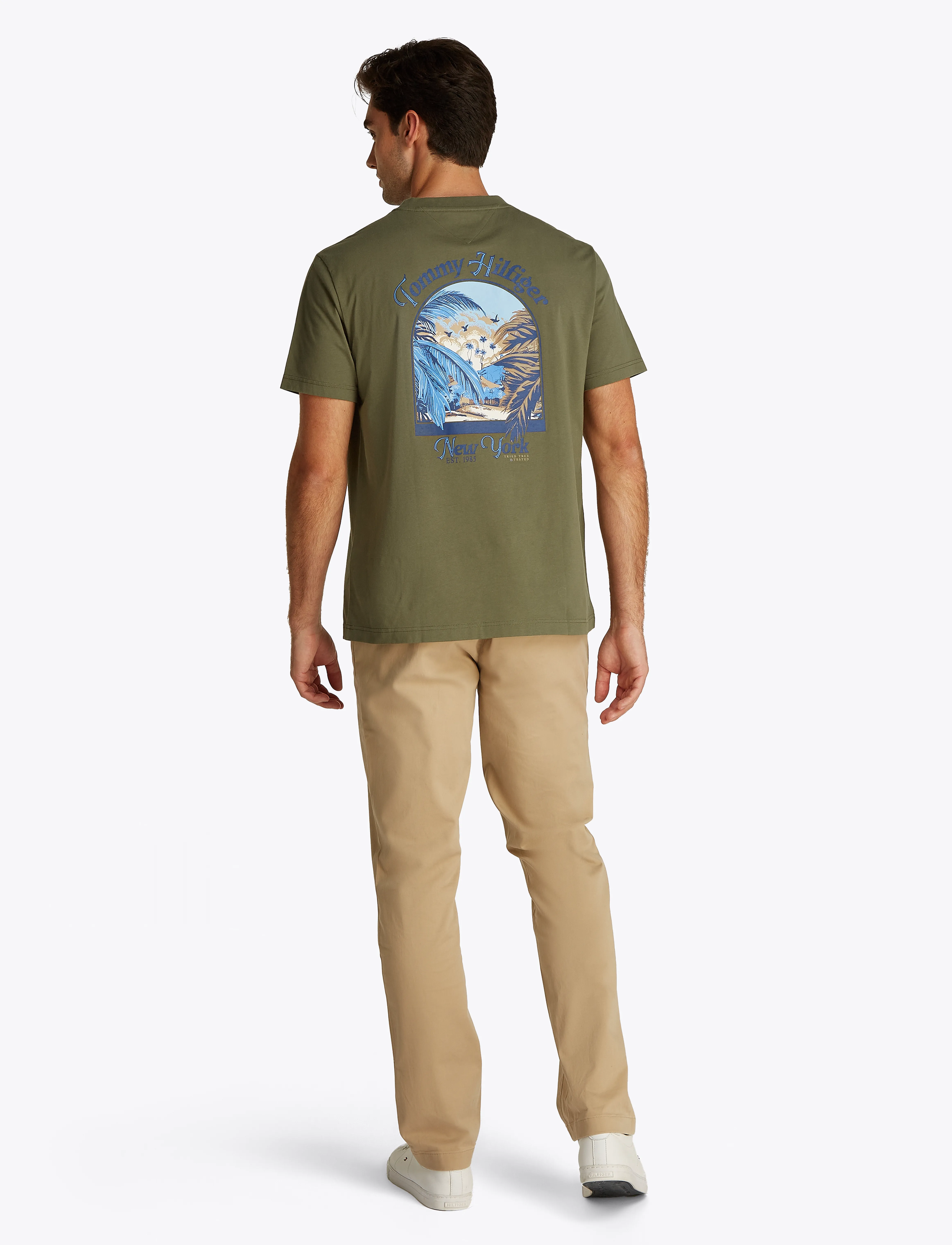 Tommy Hilfiger - HILFIGER SUMMER PHOTO TEE - battle green - 1