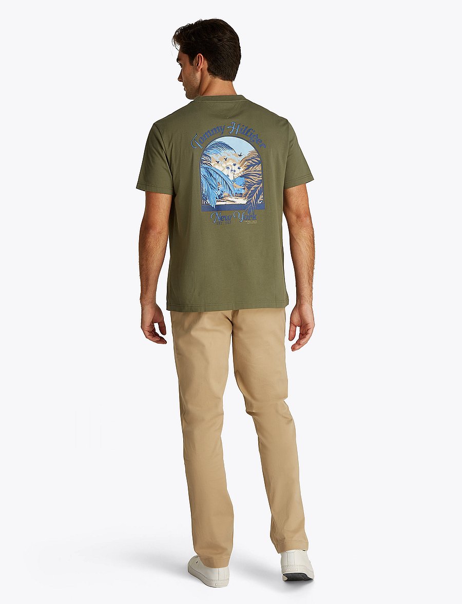 Tommy Hilfiger - HILFIGER SUMMER PHOTO TEE - battle green - 1