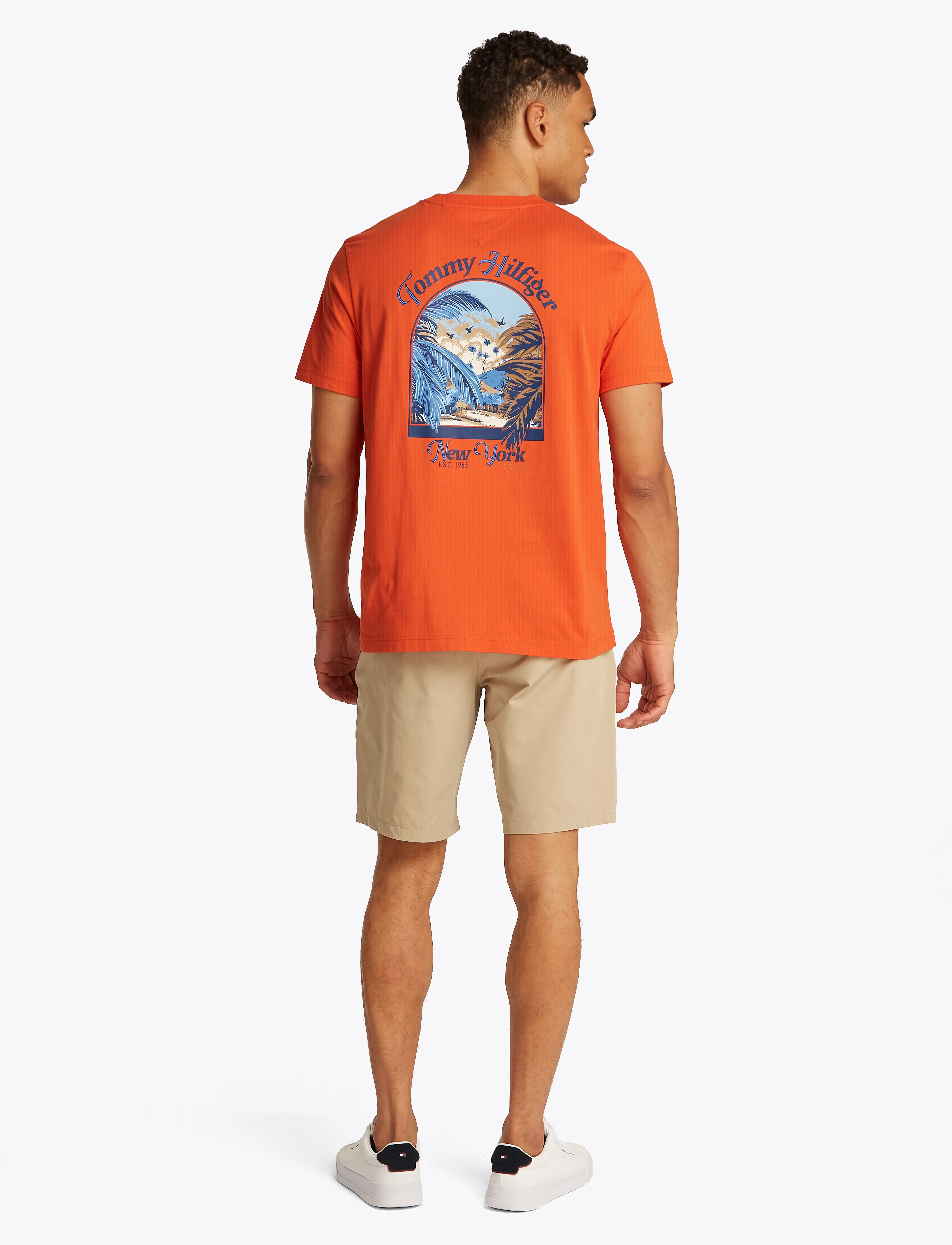 Tommy Hilfiger - HILFIGER SUMMER PHOTO TEE - brilliant orange - 1