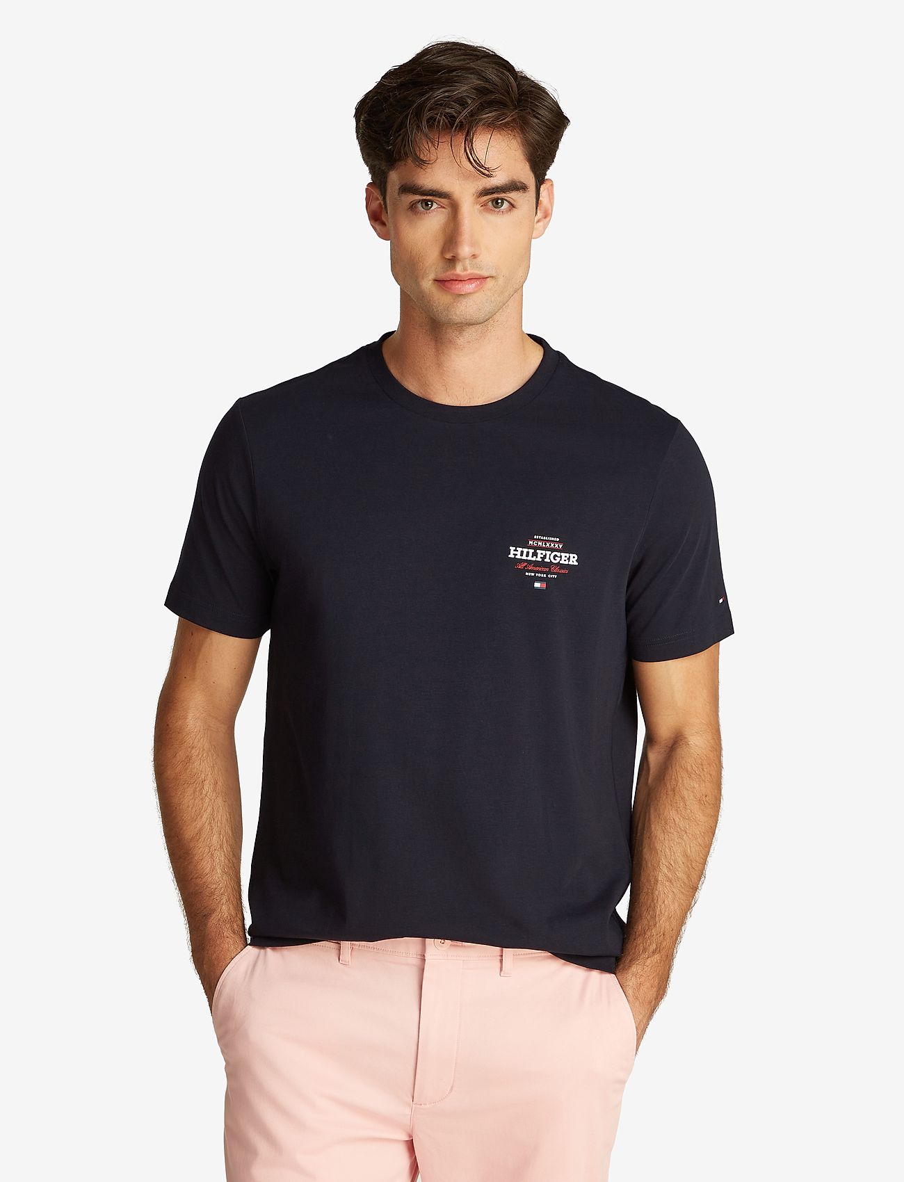 Tommy Hilfiger - MONOTYPE ALL AMERICAN TEE - short-sleeved t-shirts - desert sky - 0