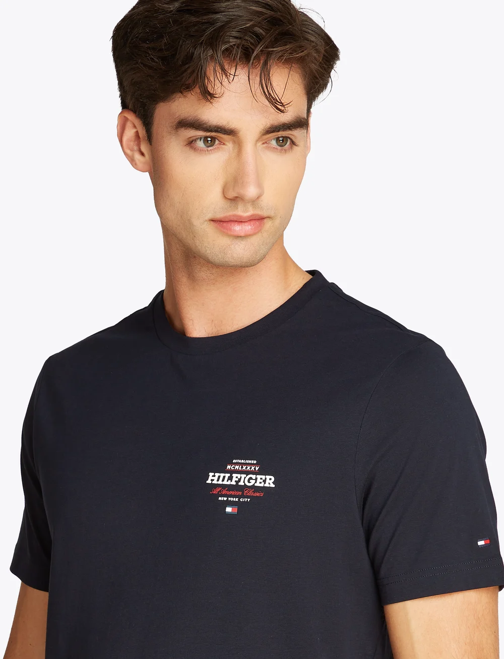 Tommy Hilfiger - MONOTYPE ALL AMERICAN TEE - kortærmede t-shirts - desert sky - 3