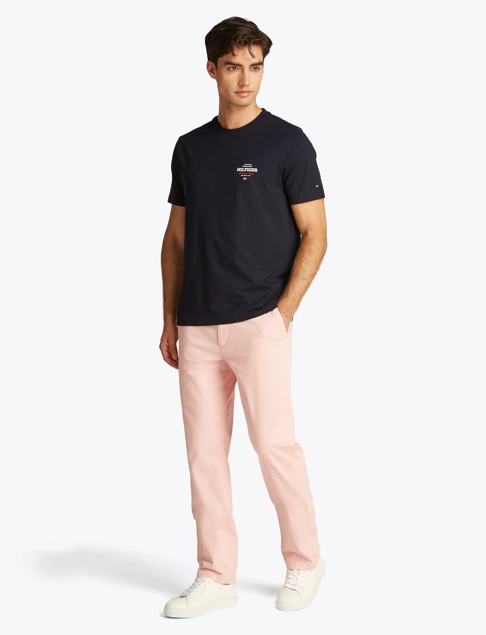 Tommy Hilfiger - MONOTYPE ALL AMERICAN TEE - kortærmede t-shirts - desert sky - 4