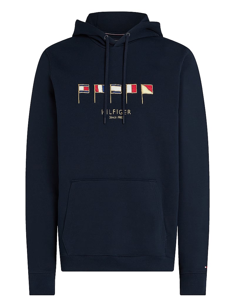 Tommy Hilfiger - HILFIGER MULTI FLAGS HOODY - hupparit - desert sky 654 920 - 1