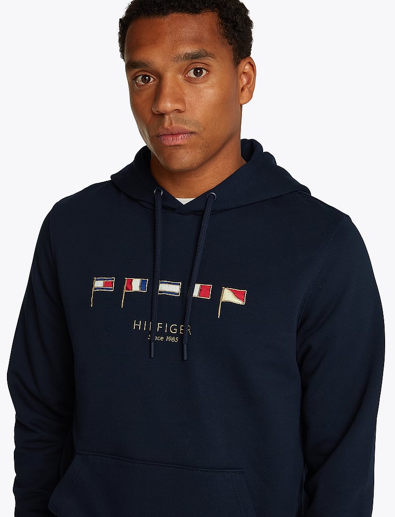 Tommy Hilfiger - HILFIGER MULTI FLAGS HOODY - hupparit - desert sky 654 920 - 3