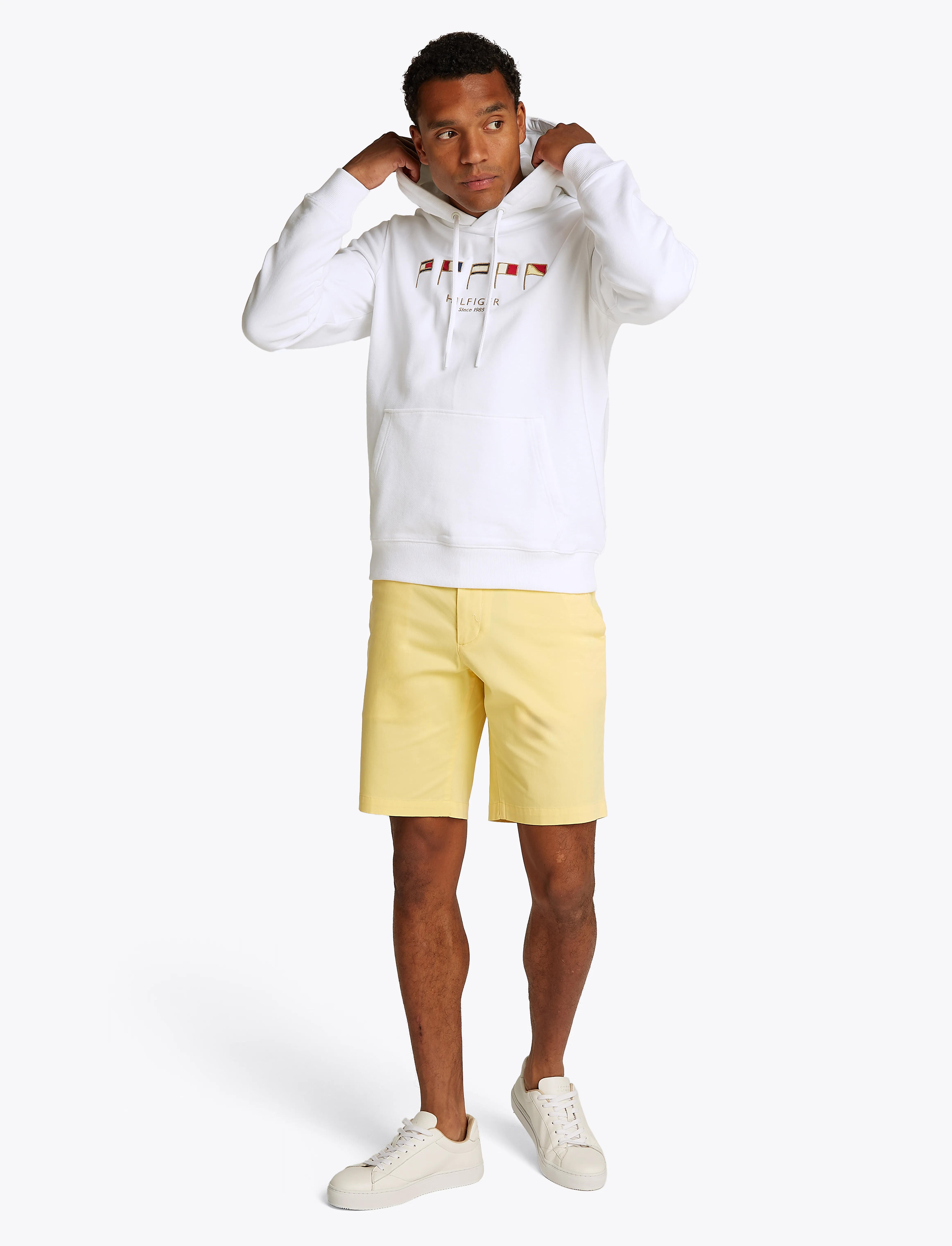 Tommy Hilfiger - HILFIGER MULTI FLAGS HOODY - sweatshirts - white 658 170 - 5