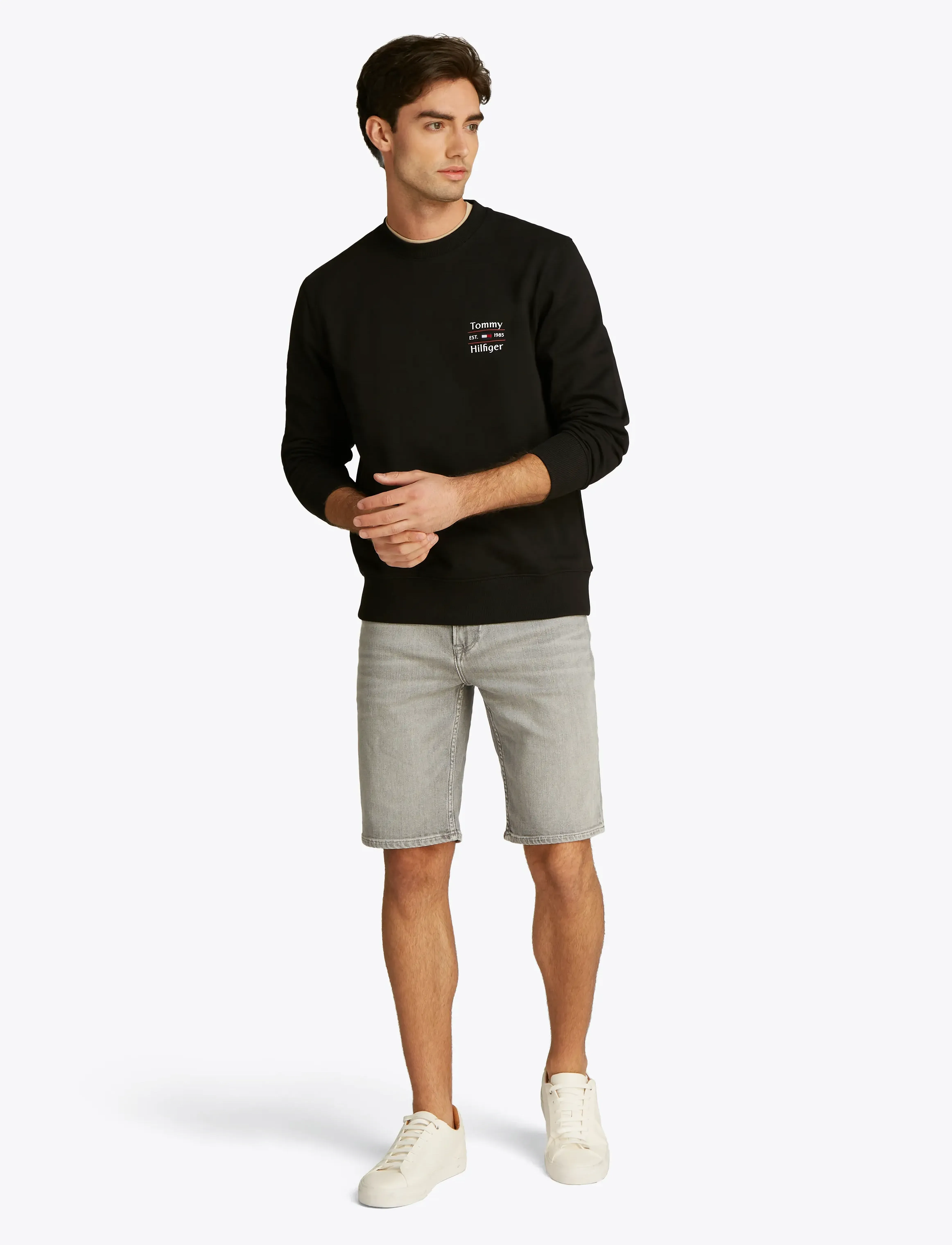 Tommy Hilfiger - HILFIGER STACK SWEATSHIRT - puhkuse põhitooted - black 660 910 - 3